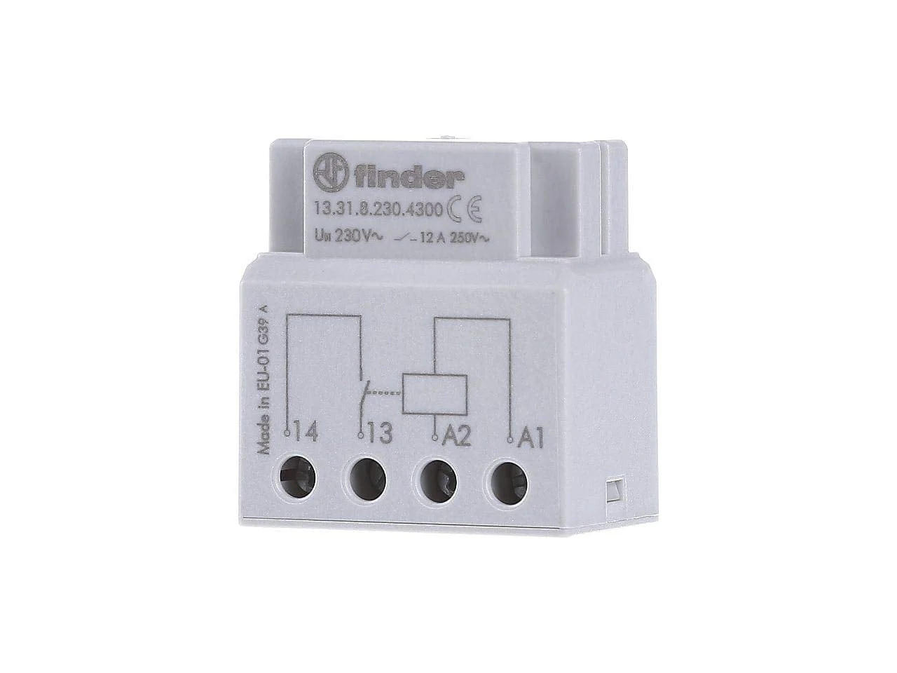 Finder 133182304300PAS Relay for Socket/Behind Control Panel 1 N/O Contact 230 V AC 12 A @ 250 V AC - Image 2