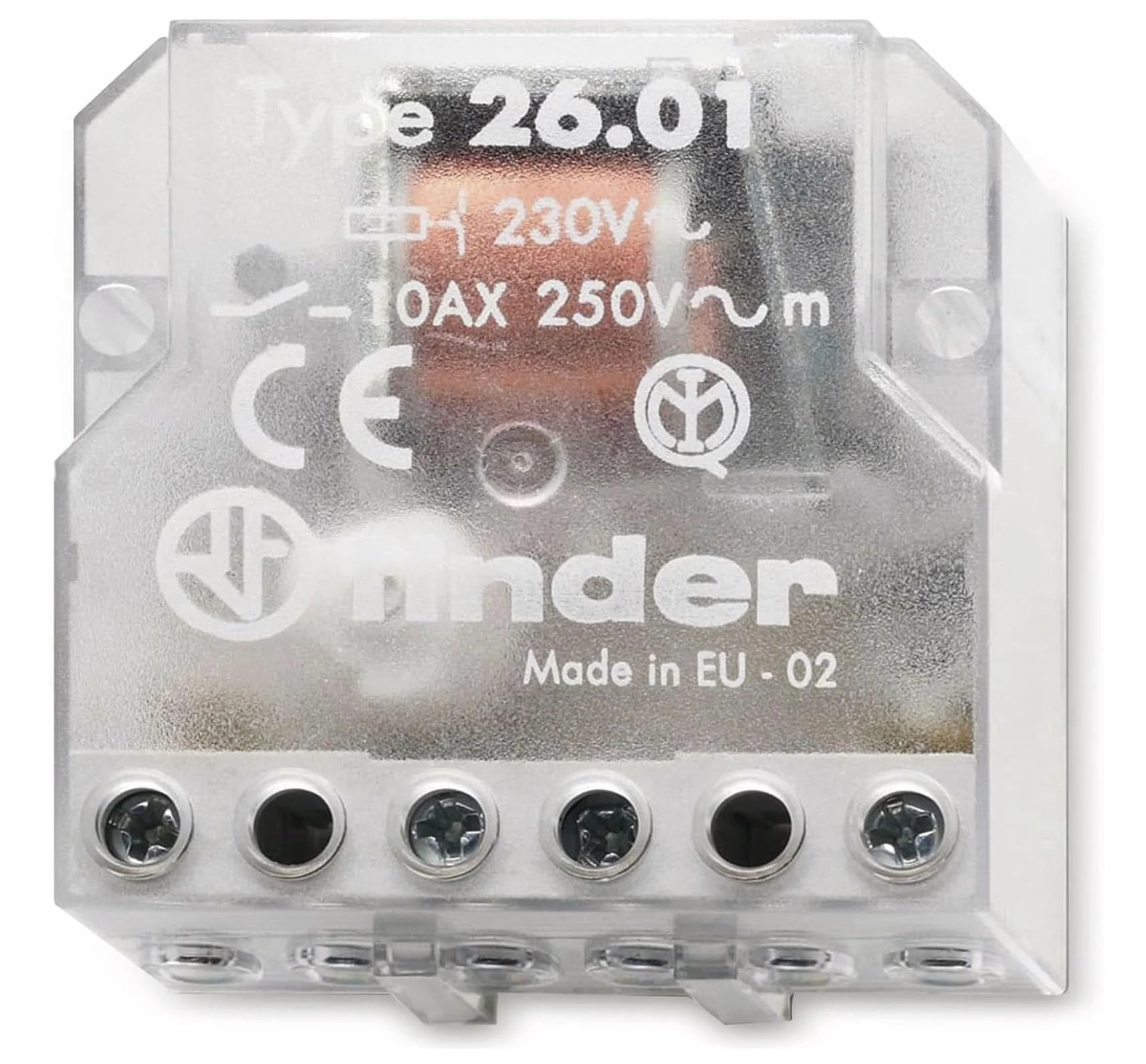 Finder 260280120000PAS Step Relay Box 230 VAC 1 NO 10 A 1 Stück Stromstoßschalter für Unterputzdose - Image 3