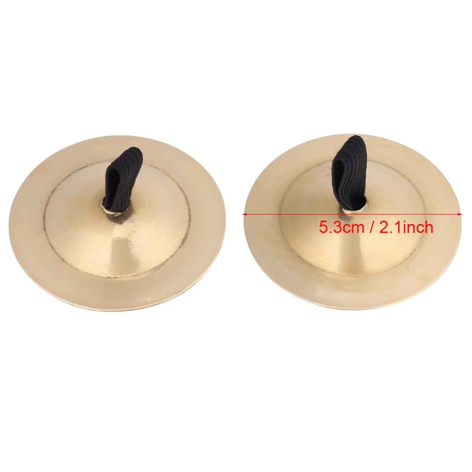 Finger Cymbals, 2pcs Belly Dance Finger Cymbals Brass Finger Dancing Zills Musical Instrument Dancing Accessory for Dancer Party, Single Hand Operation Only - Image 2
