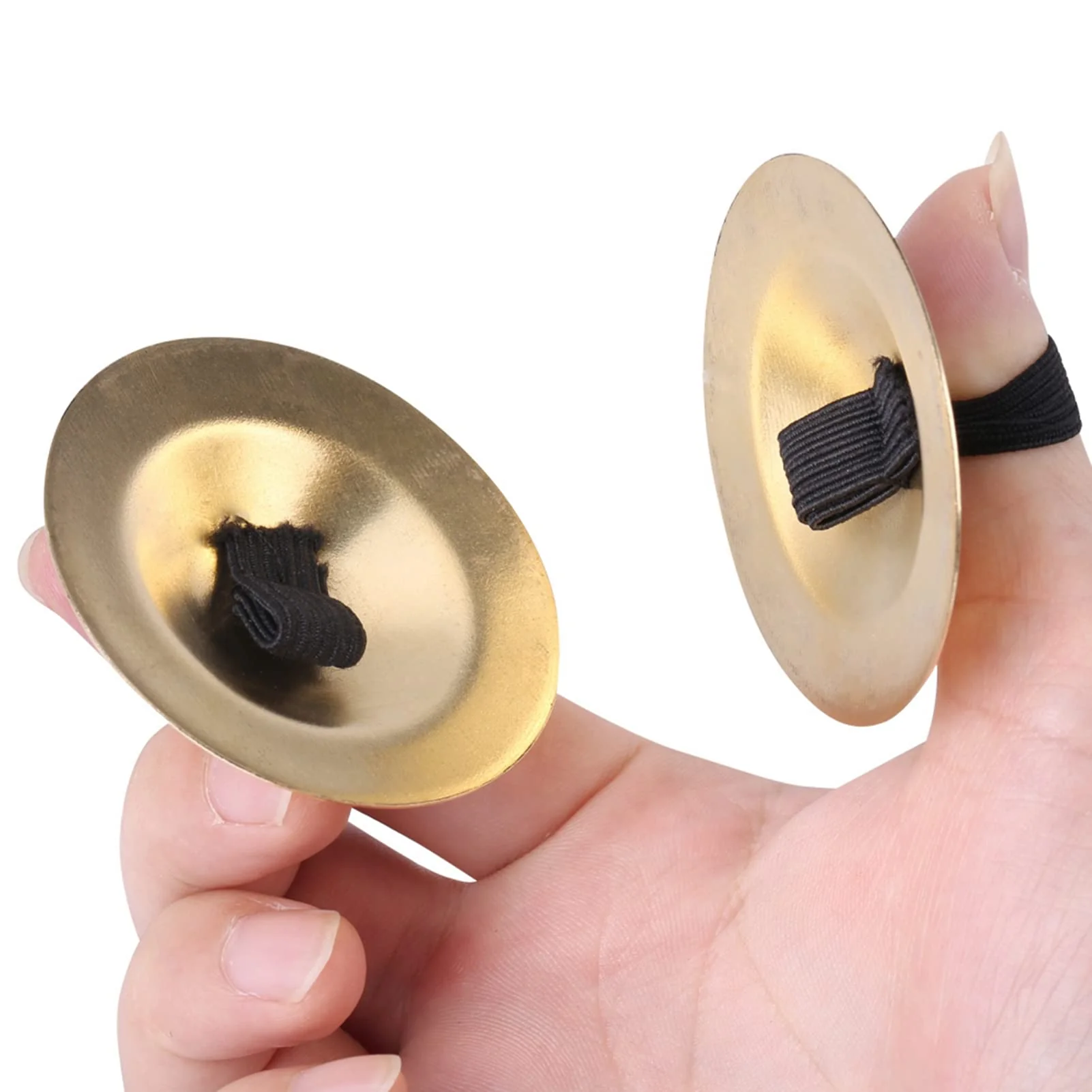 Finger Cymbals, 2pcs Belly Dance Finger Cymbals Brass Finger Dancing Zills Musical Instrument Dancing Accessory for Dancer Party, Single Hand Operation Only - Image 8