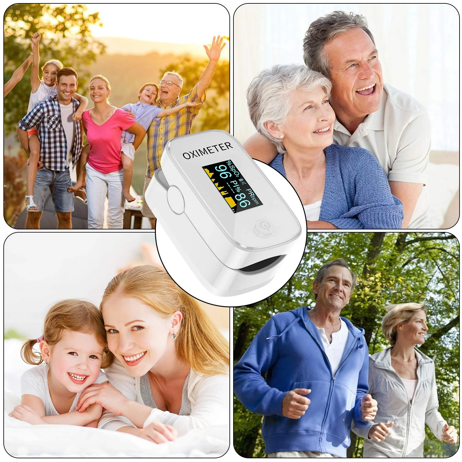 Finger Pulse Oximeter with Alarm, Ideal for Quick Oxygen Saturation (SpO2) Results, OLED Display, Simple Pulse Monitor for Adults, White YMB201 - Image 7