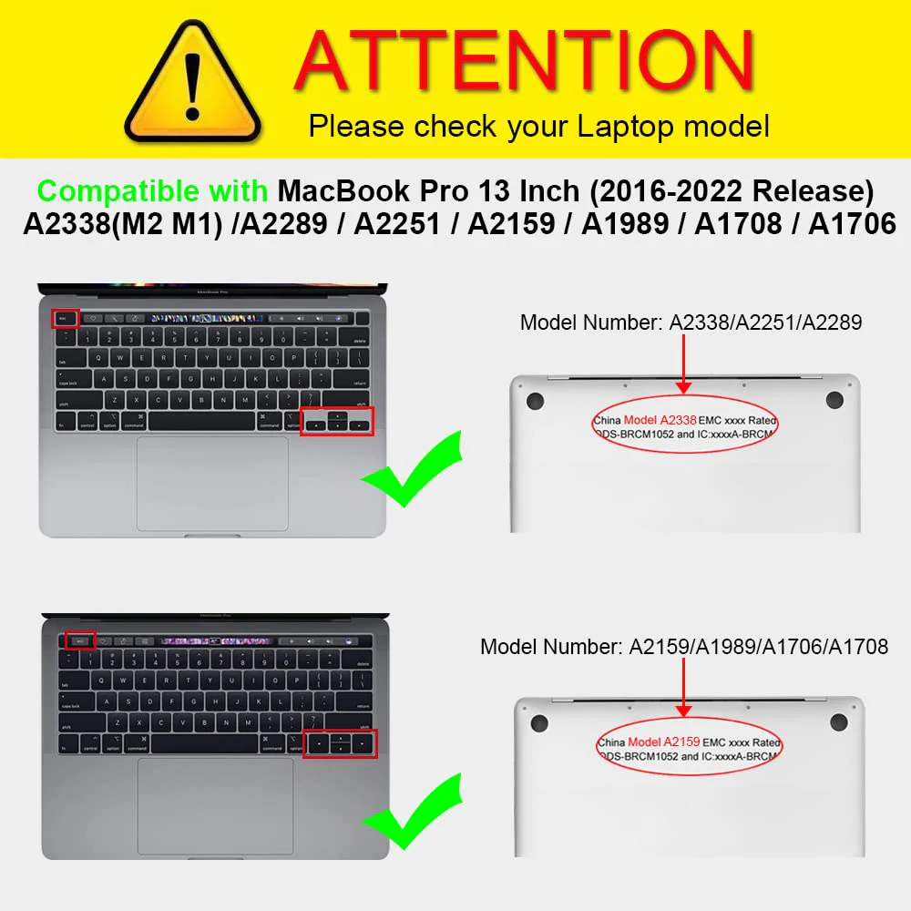 Fintie Case for MacBook Pro 13 Inch A2338(M2 M1) A2251 A2289 A2159 A1989 A1706 A1708 (2016-2021 2022 2023 Release) with/without Touch Bar- Snap On Hard Shell Case Cover, Crystal Clear - Image 2