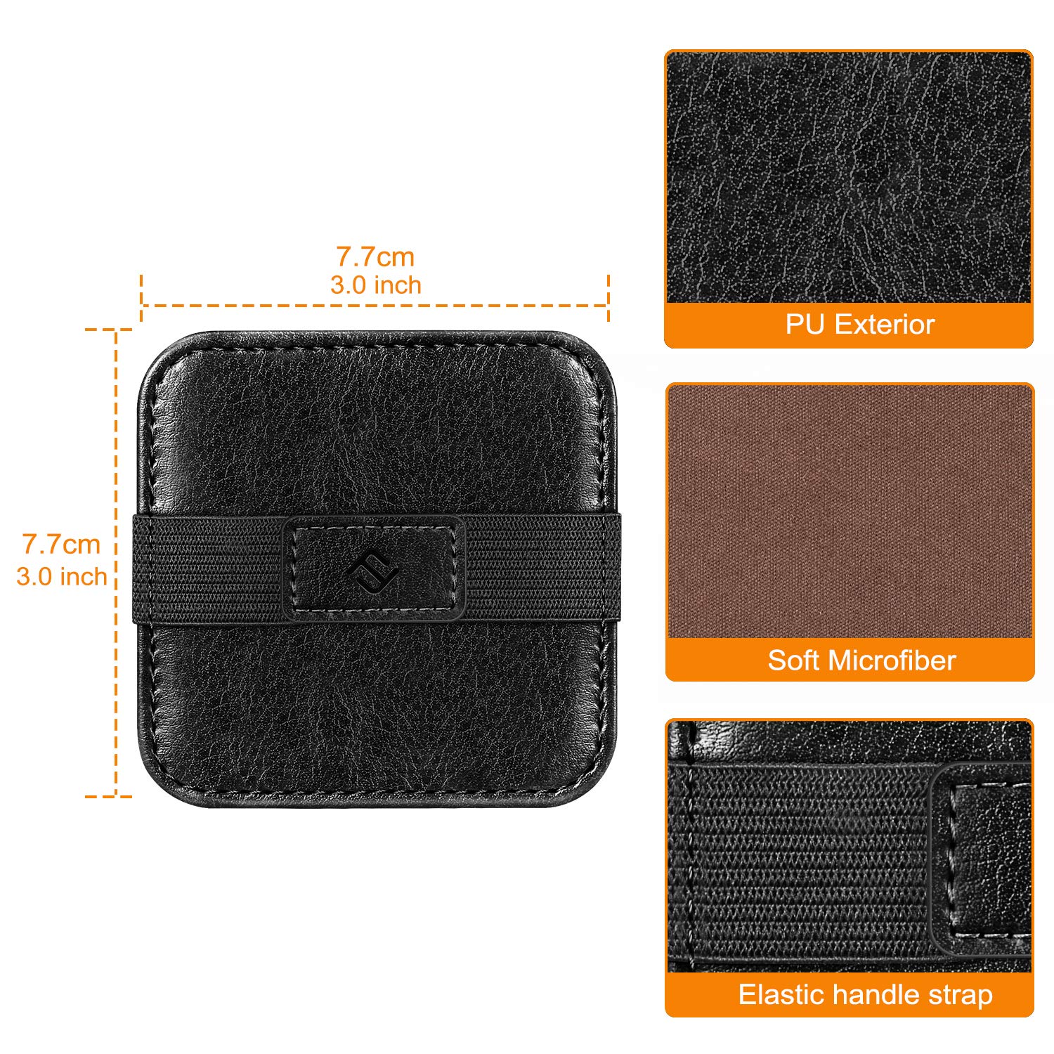 Fintie Screen Cleaning Pad, Soft Cloth Wipes for iPad, iPhone, MacBook, Tablets, Laptop Screen, Screen Cleaner with Elastic Strap, 4 Pack Blossom - Image 2