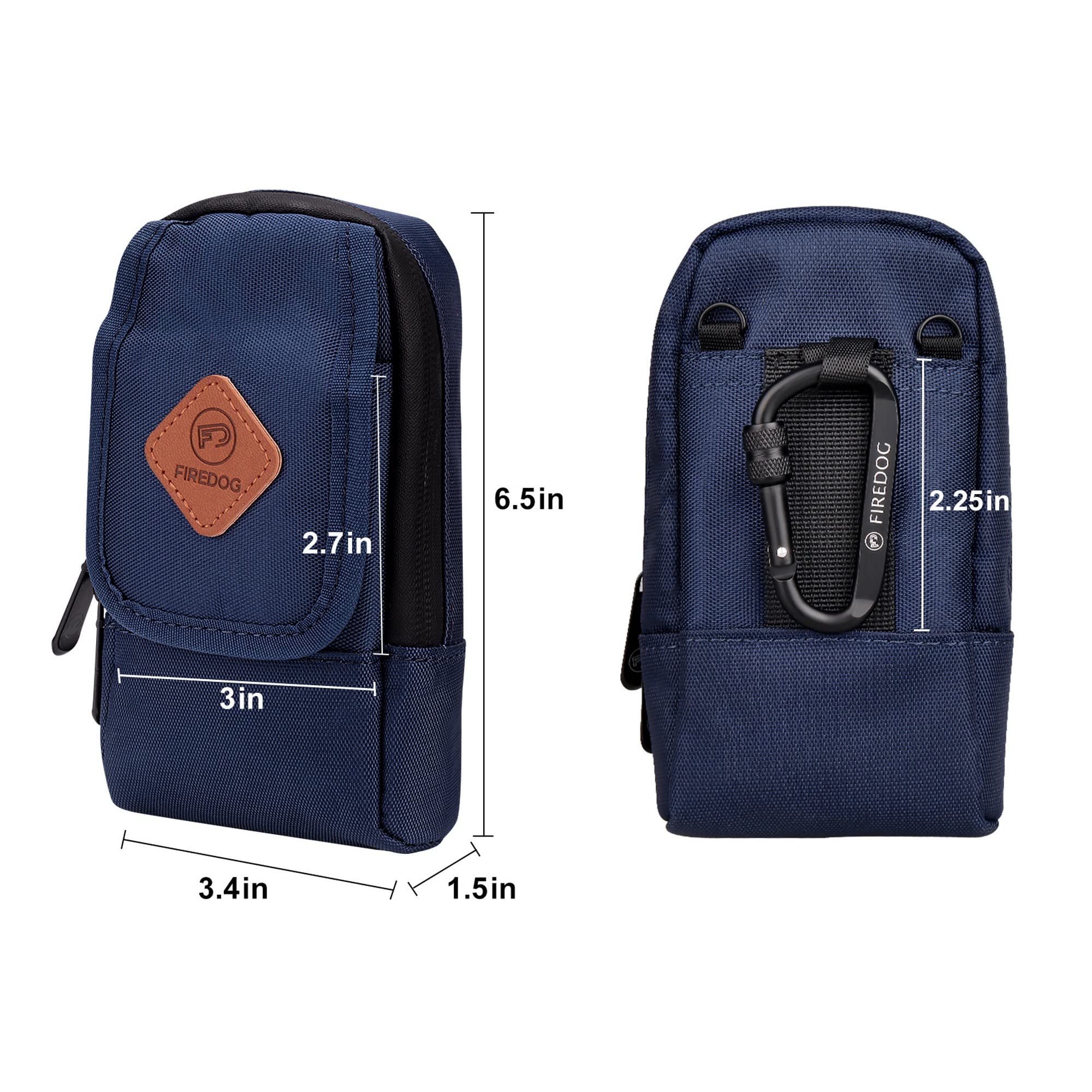 FIREDOG Smell Proof Bag, Odor Proof Pouch Carbon Lined Smell Proof Case Container for Travel Storage (Blue) Blue - Image 6