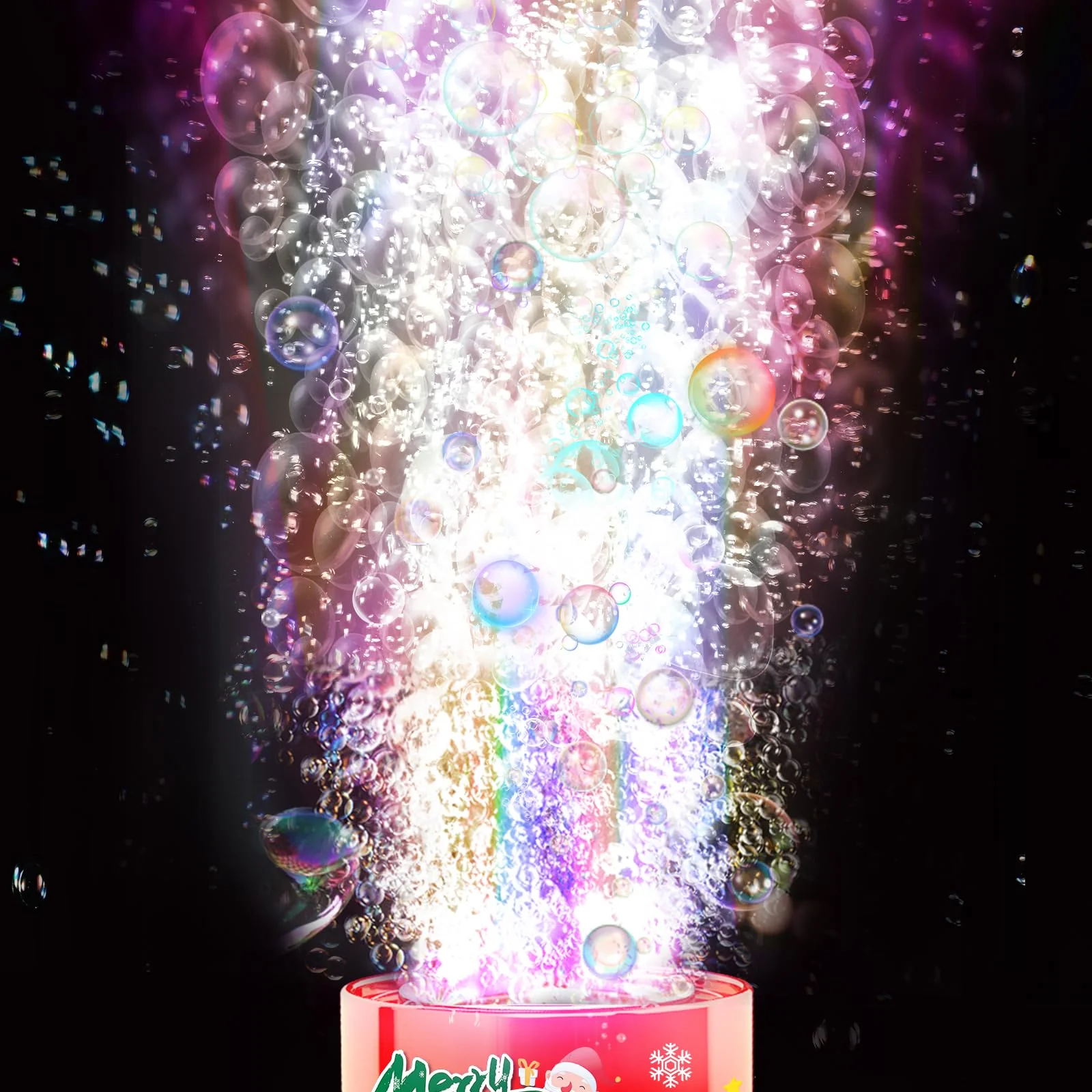 Fireworks Bubble Machine with Lights for Party (13 Holes), Firework Bubble Machine, Kids Bubble Machine with Closeable Sound, Party, Christmas, Chinese New Year 13 Holes - Image 3