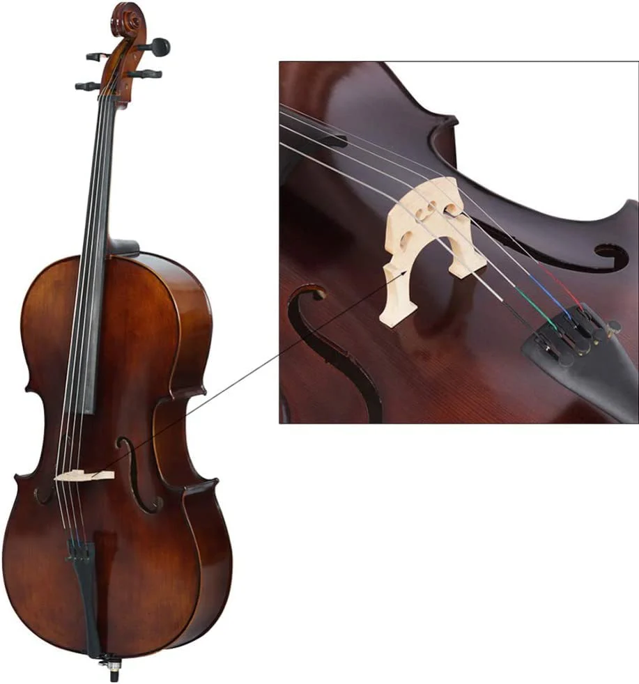 Fitted 1/2 Size Cello Maple Bridge Finer Grade Solid Maple Wood Cello Bridge Replacement Cello Parts & Accessory - Image 7