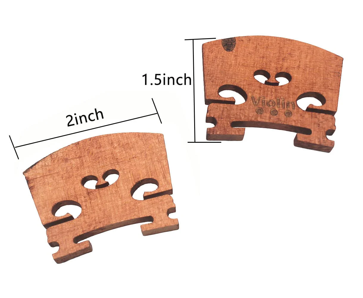 Fitted 4/4 Full Size Violin Maple Bridge with Reference Template Tool Violin Parts Accessories 3Pcs - Image 4