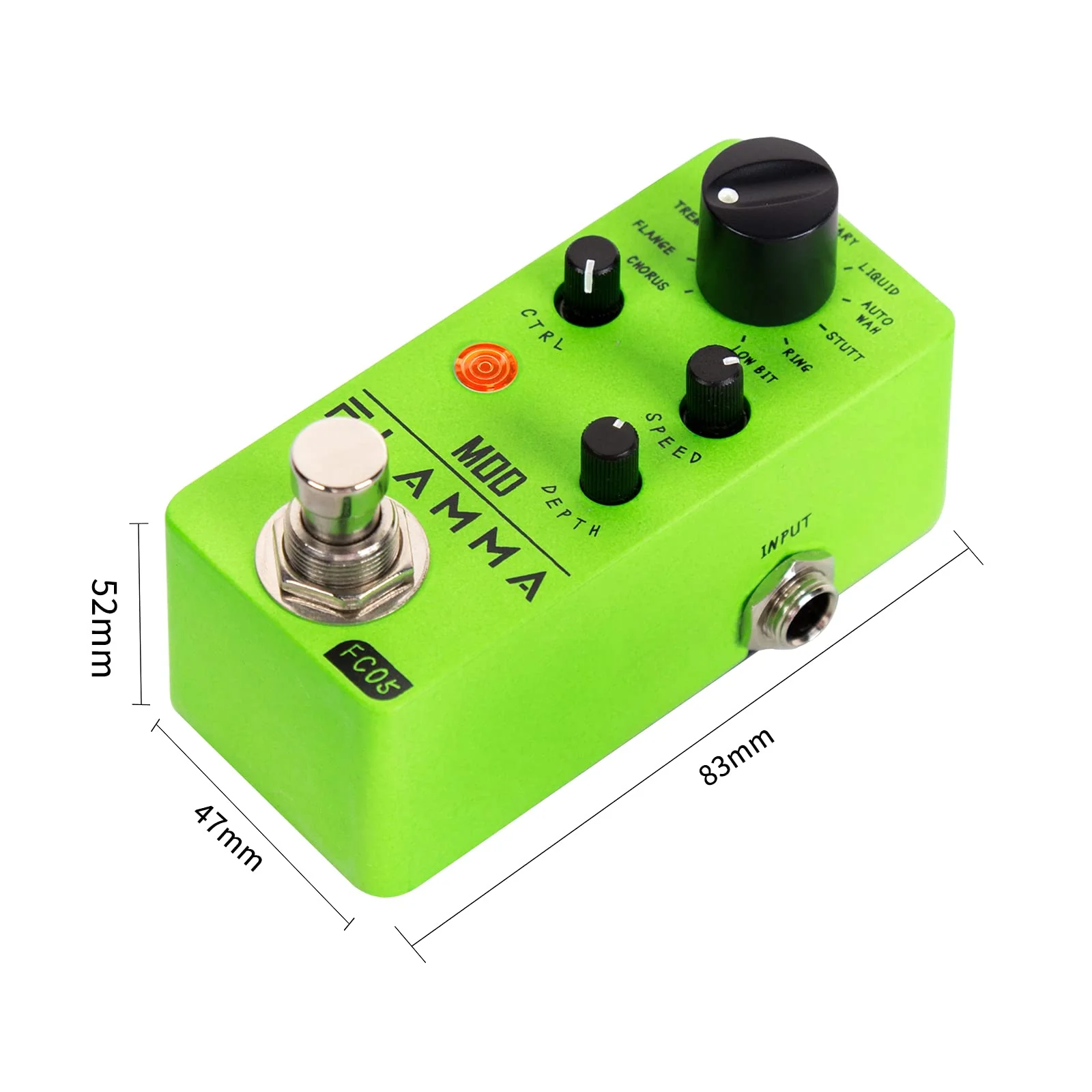 FLAMMA FC05 Mini Modulation Pedal with Chorus Flanger Tremolo Phaser Vibrato Rotary Liquid Autowah Stutter Ring LowBit FC05 Modulation - Image 8