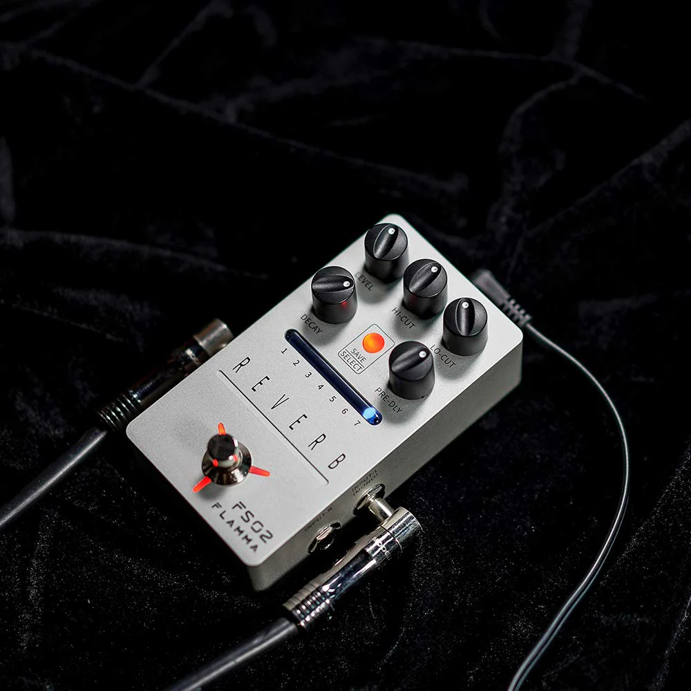 FLAMMA FS02 Reverb Pedal Stereo Guitar Effects with 7 Storable Preset Slots 7 Reverb Effects Room Hall Church Cave Plate Spring Mod True Bypass Trail On - Image 2