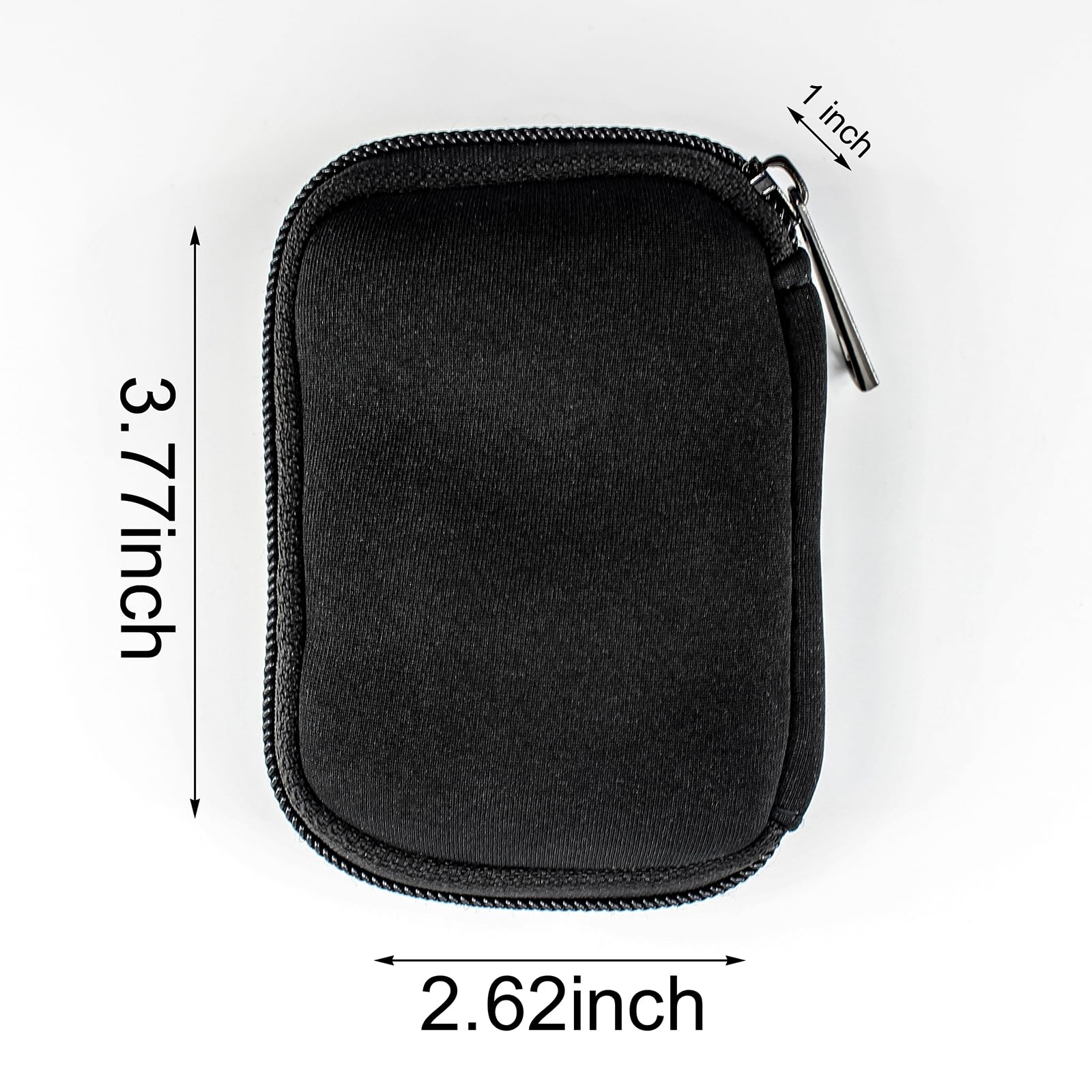 Flash Drive Case, USB Drive Holder, Storage Bag for Thumb Drive, Light Weight and Easy to Put into Pockets, Protect and Store Small Items, 6 Slots Bag Black Color - Image 3