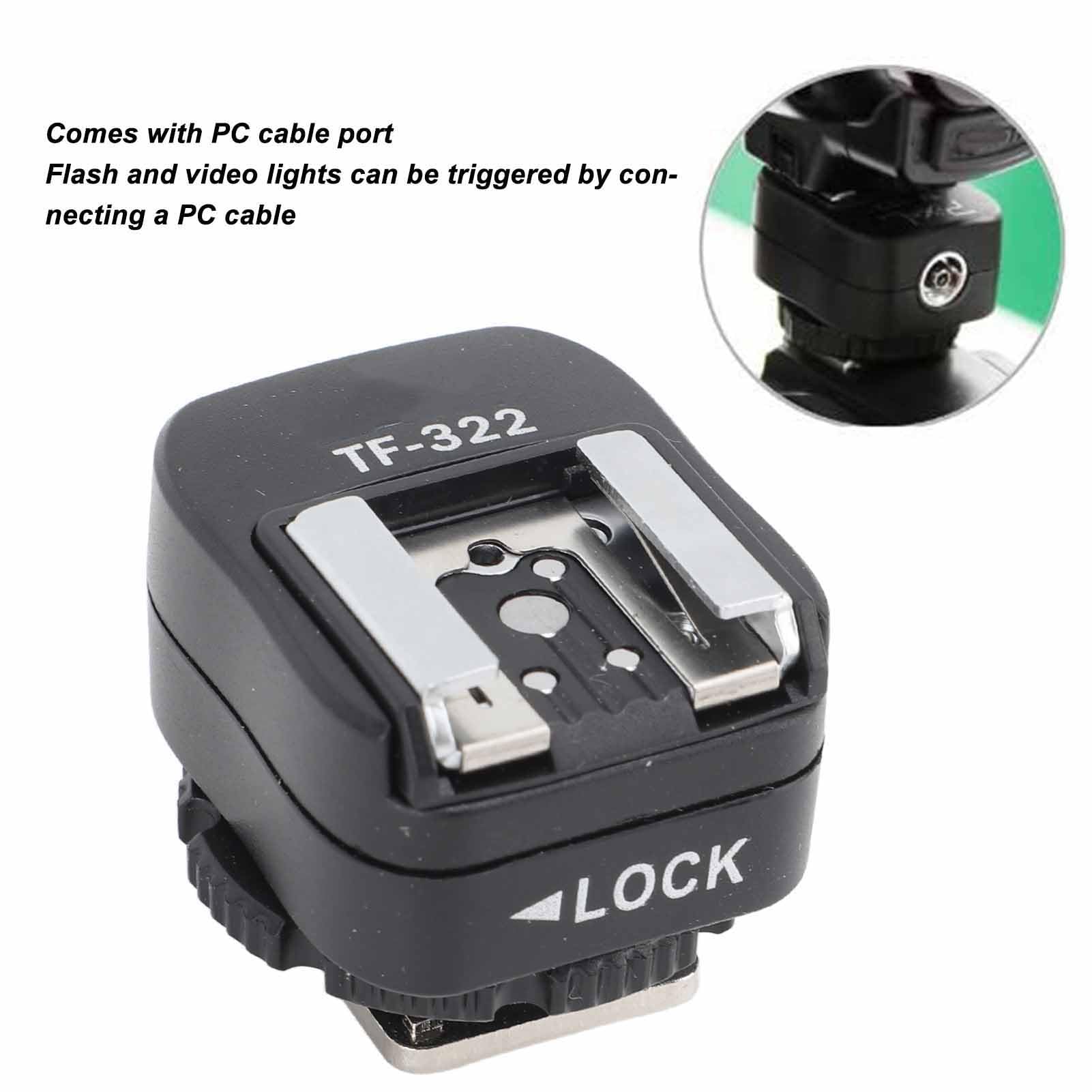 Flash Hot Shoe Sync Adapter with Extra PC Sync Port for Camera, Pure Copper Interface, TTL Flash Hot Shoe Converter - Image 3