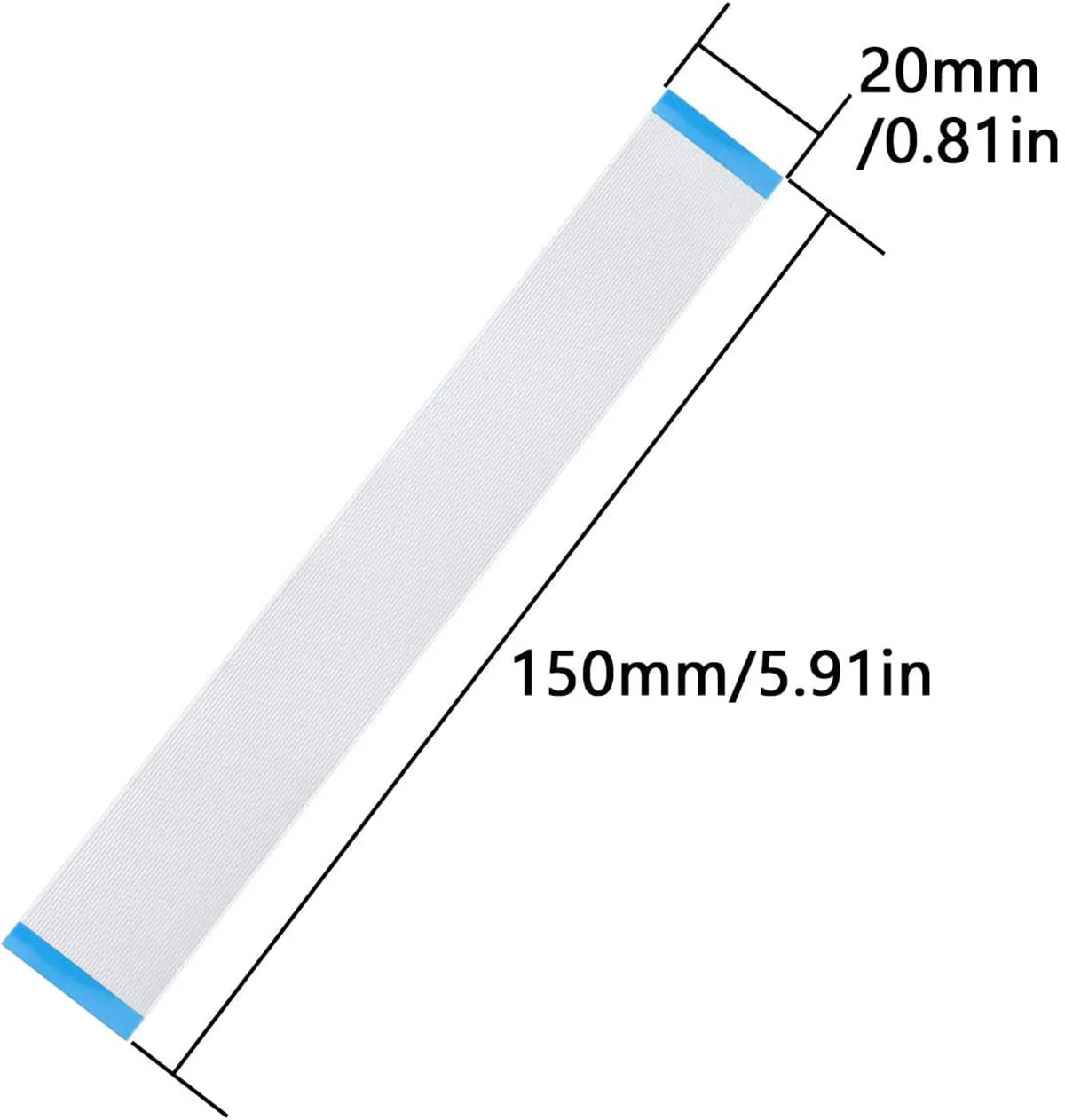 Flat Cable 8PCS FPC FFC 150mm Length 40 Pin 0.5mm Pitch Flexible Ribbon Cables A Type - Image 2
