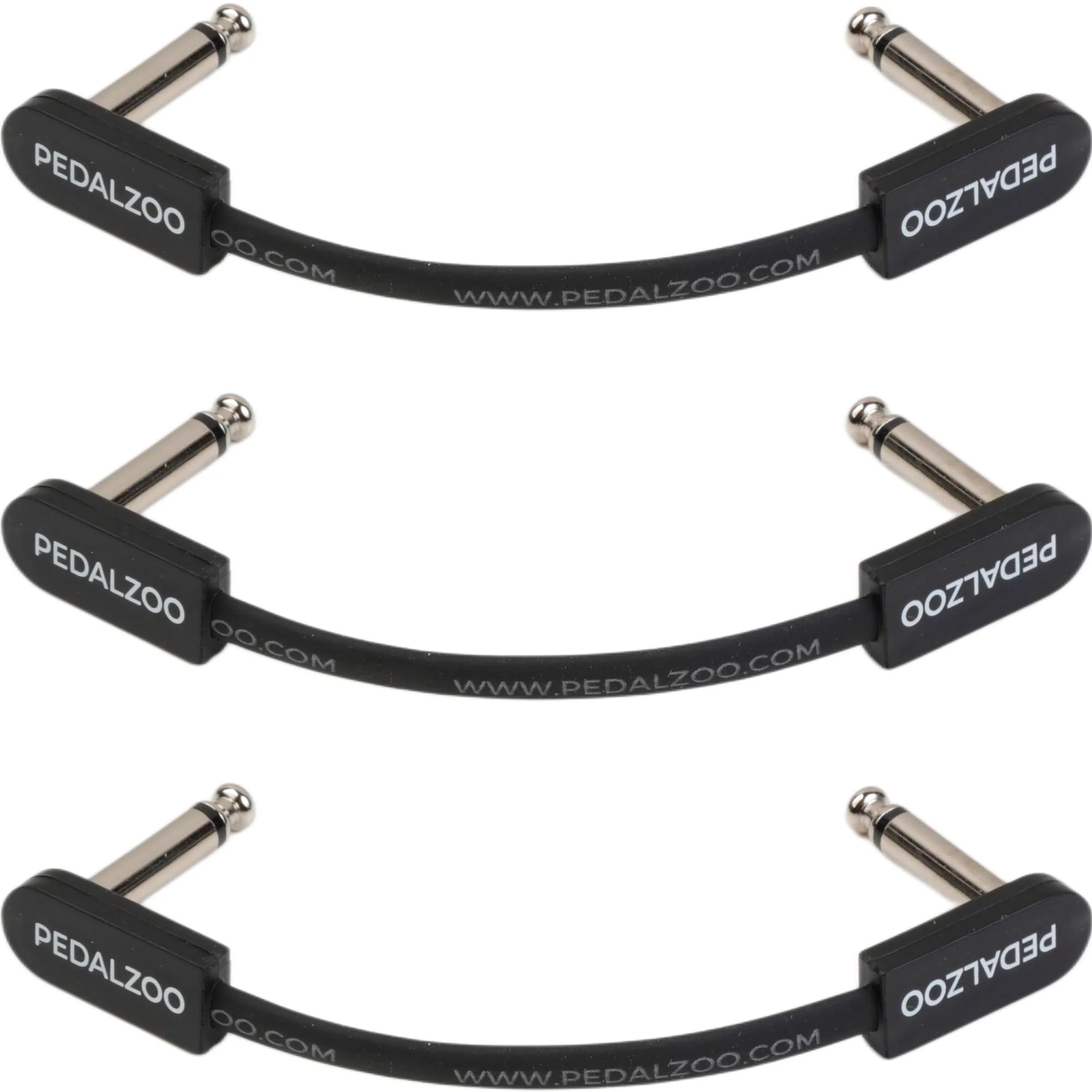 Flat Patch Cable for Guitar Effects Pedals - Space-Saving and Reliable Pedalboard Connection (3-inch/3-pack) 3-inch/3-pack - Image 2