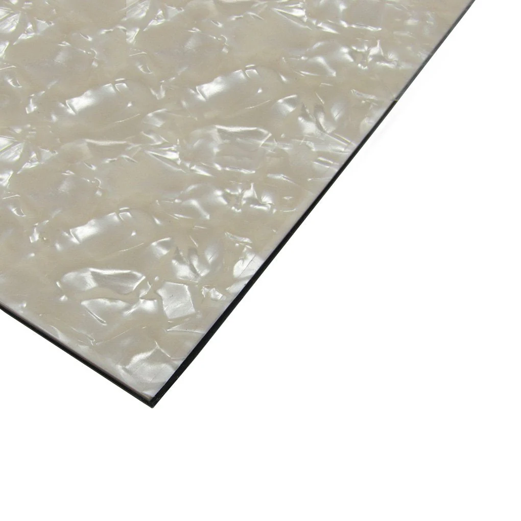 FLEOR 12 x 17 Inch Blank Guitar Pickguard Material Scratch Plate Backplate Sheet for Electric Guitar Bass Pickguard Custom, 4Ply Aged Pearl - Image 3