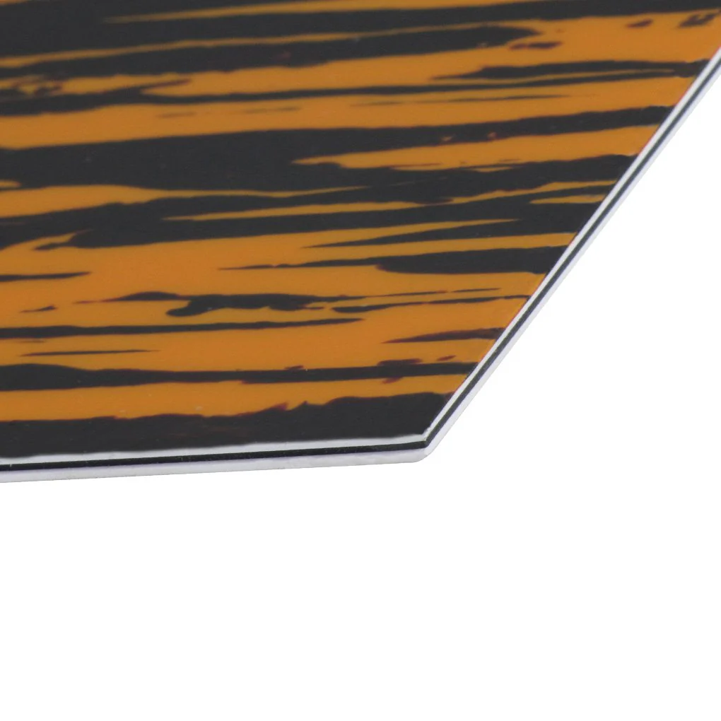 FLEOR 12 x 17 Inch Blank Guitar Pickguard Sheet Strat Tele Guitar Pickguard P Bass Jazz Bass Custom Pickguard Material, 4Ply Tawny Stripe - Image 3