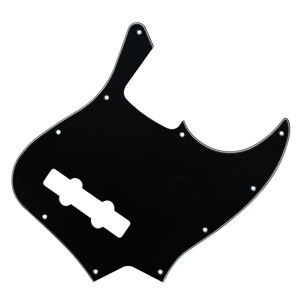 FLEOR 3Ply Black 10 Hole Jazz Bass Pickguard Scratch Plate Pick Guards for 4 Strings American/Mexican Standard Jazz Bass Part - Image 4