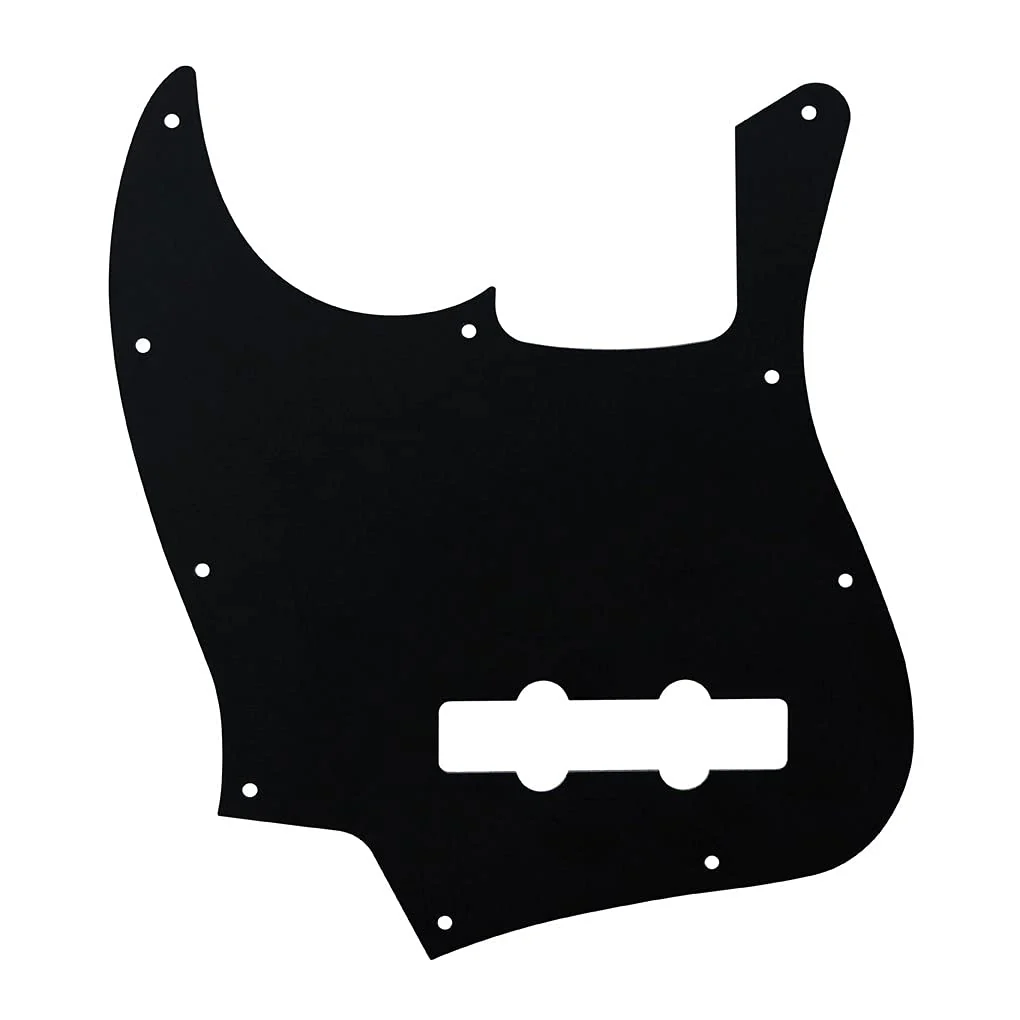FLEOR 3Ply Black 10 Hole Jazz Bass Pickguard Scratch Plate Pick Guards for 4 Strings American/Mexican Standard Jazz Bass Part - Image 5