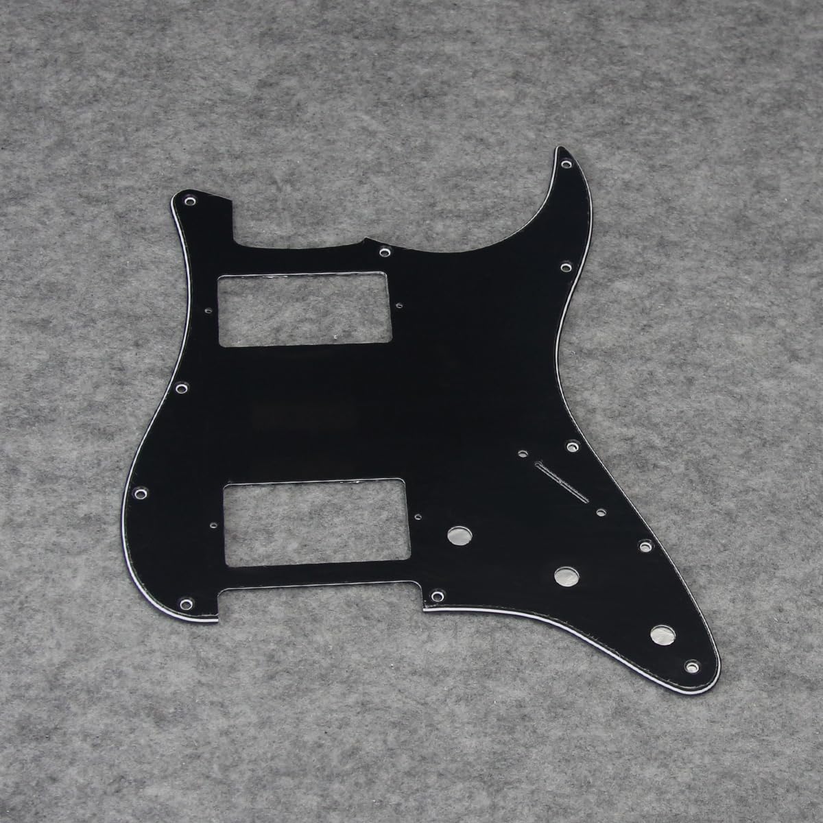 FLEOR 3Ply Black HH Pickguard 11 Holes ST Guitar Pick Guard Backplate Screws Set - Image 2