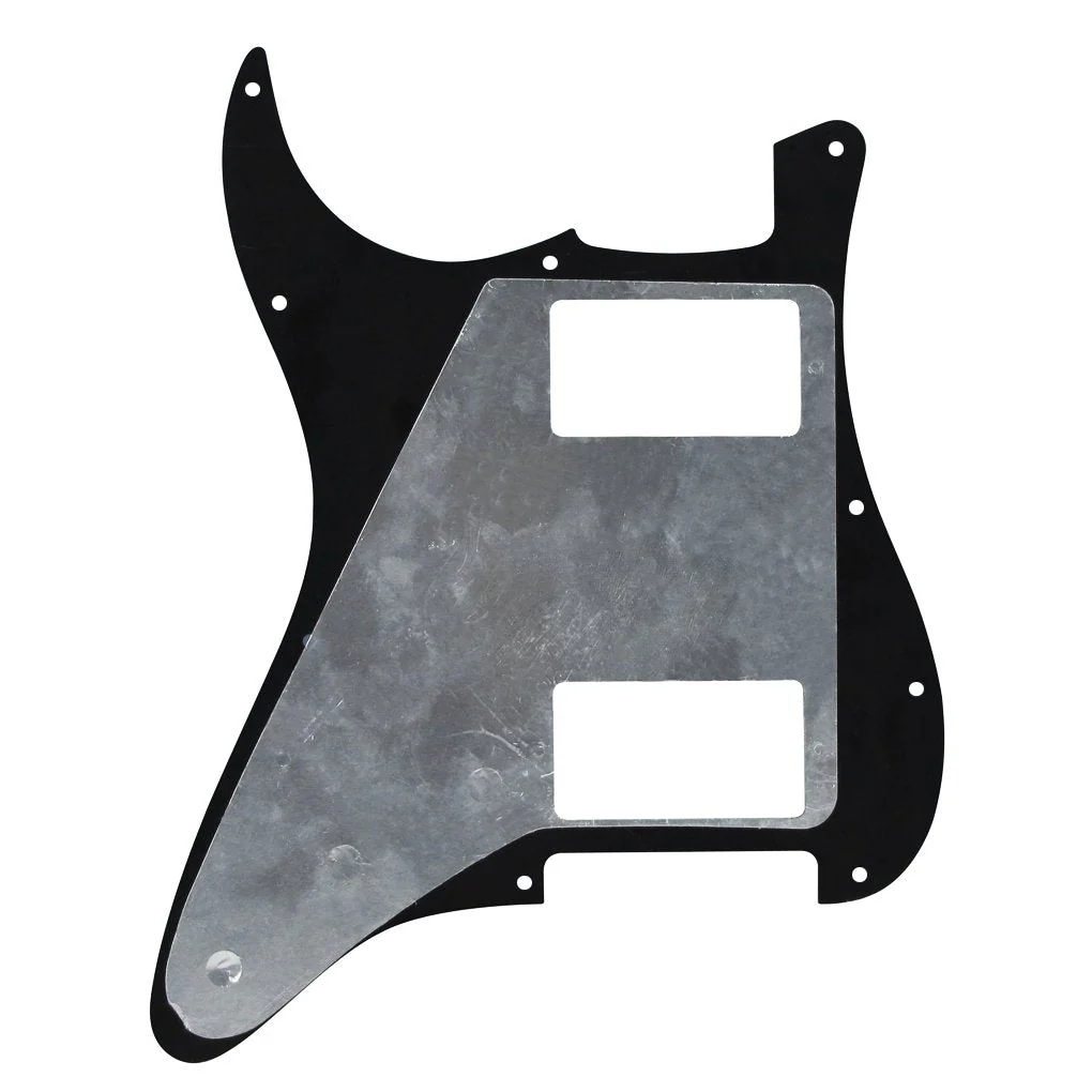 FLEOR 3Ply Black HH Pickguard 11 Holes ST Guitar Pick Guard Backplate Screws Set - Image 3