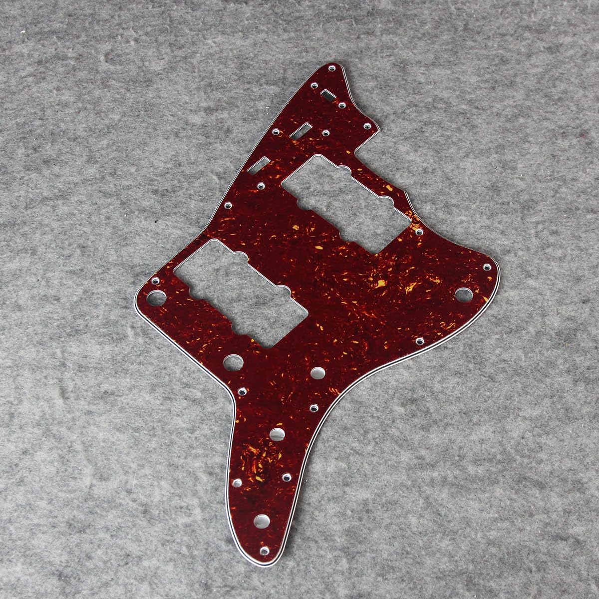 FLEOR 4Ply Red Tortoise Shell Vintage JM Pickguard Guitar Scratch Plate w/Screws Fit Vintage Style JM Guitar Part - Image 2