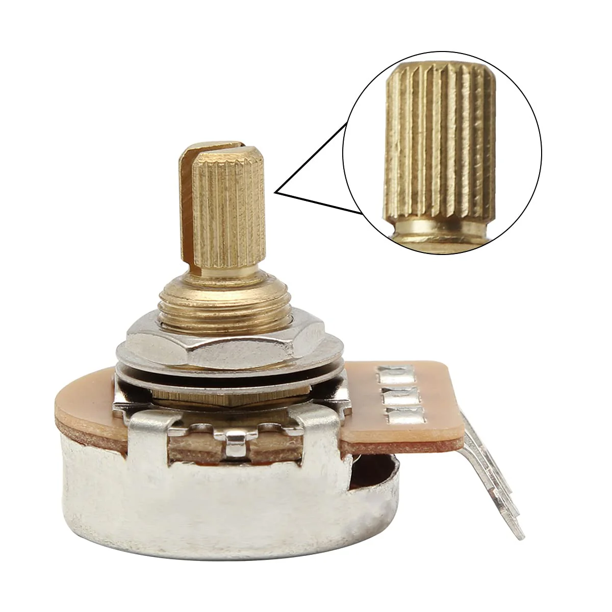 FLEOR 500K Audio Pots 15.5mm Short Split Shaft Guitar Potentiometer, Pack of 2 15.5mm Short Shaft A500K - Image 5