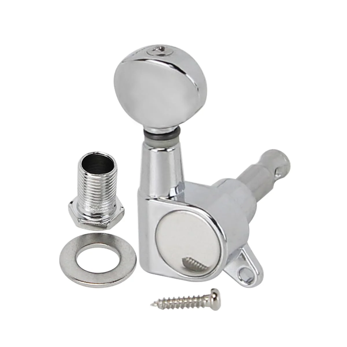 FLEOR 6R Sealed Guitar Tuners Machine Heads Tuning Pegs Keys Set Chrome Fit Electric Guitar Part - Image 4