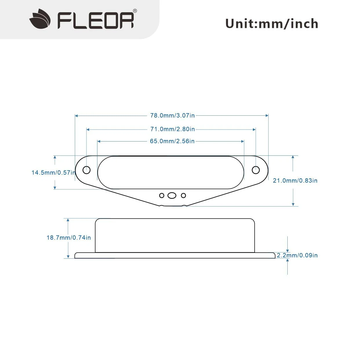FLEOR Alnico 5 Guitar Pickups Single Coil TL Neck Pickup Chrome for TL Style Guitar Pickups Part - Image 2