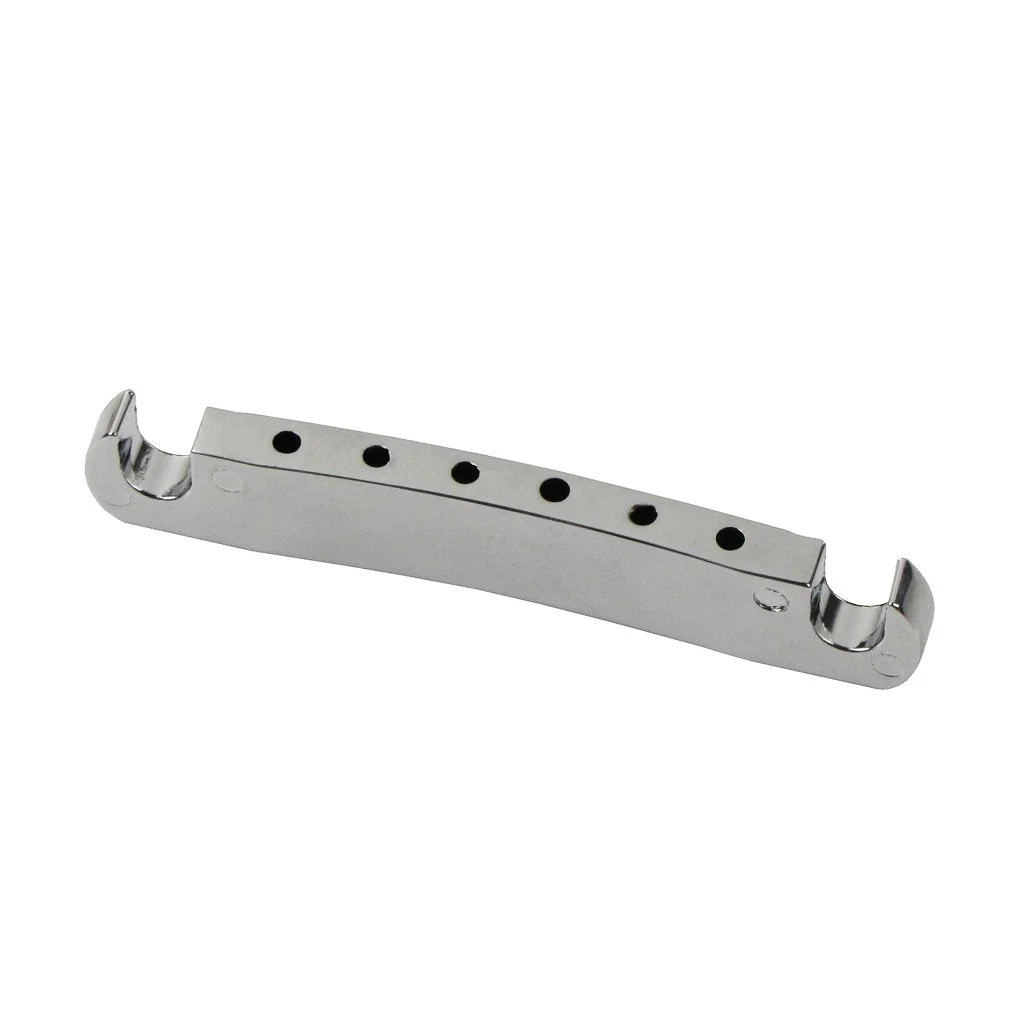 FLEOR Electric Guitar Tune-O-matic Bridge & Tailpiece with Studs Set Fit Gibson Epiphone Les Paul Guitar Part, Chrome Chrome Bridge & Tailpiece Set - Image 4