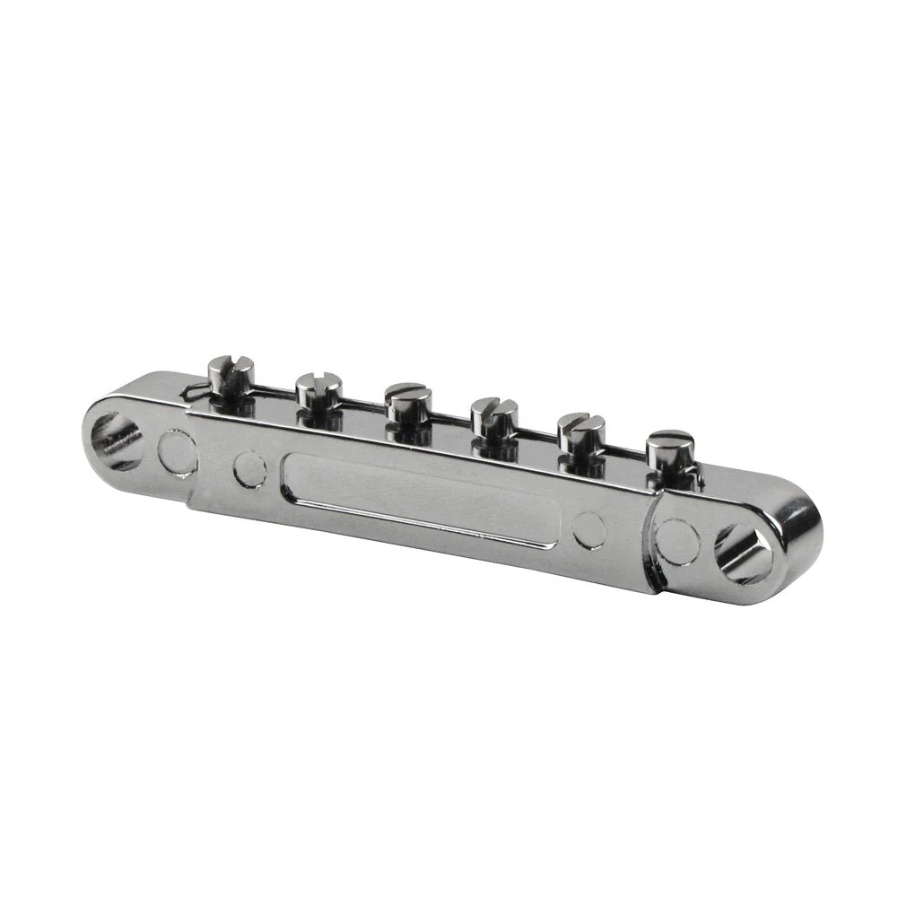 FLEOR Electric Guitar Tune-O-matic Bridge & Tailpiece with Studs Set Fit Gibson Epiphone Les Paul Guitar Part, Chrome Chrome Bridge & Tailpiece Set - Image 7