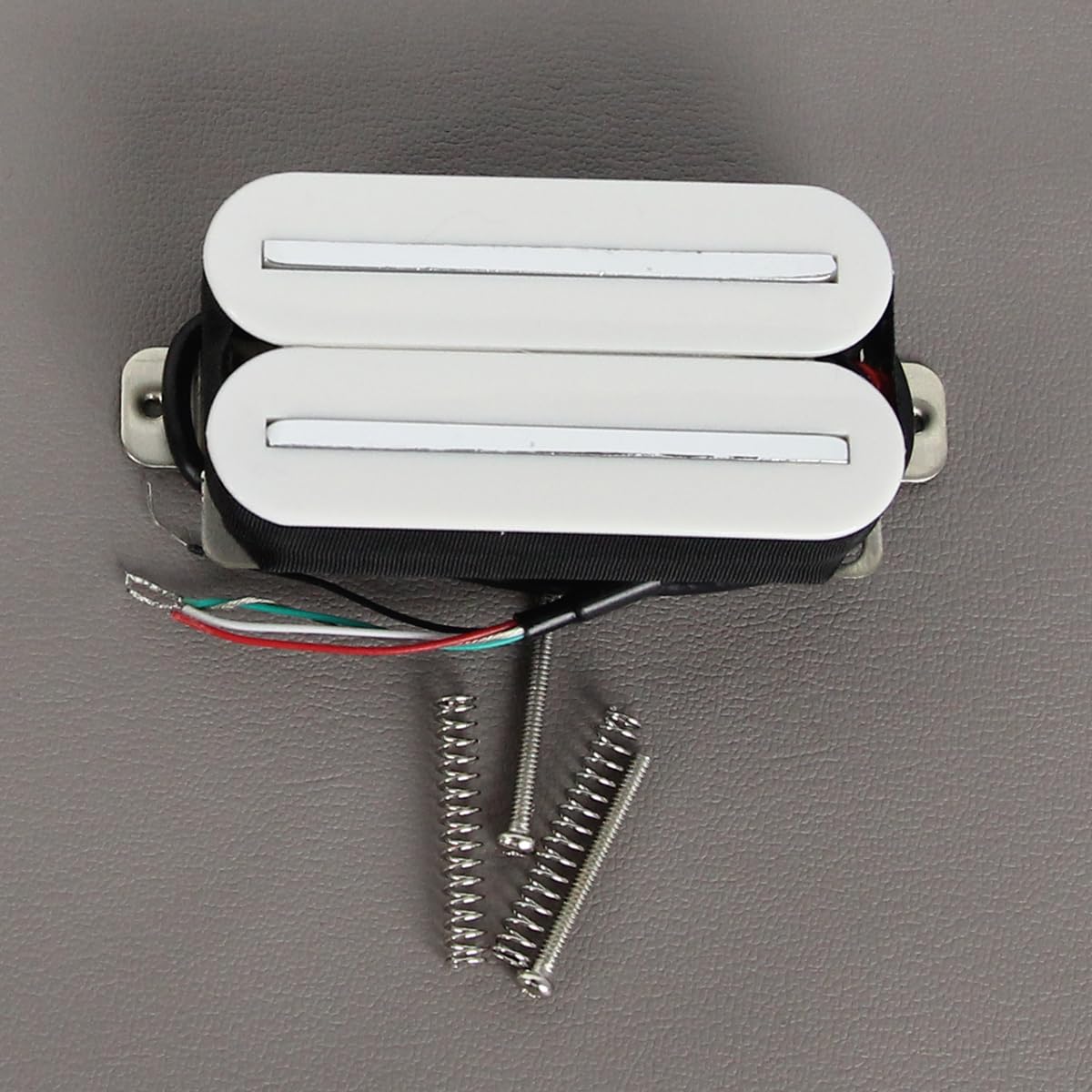 FLEOR High Output Bridge Pickup Hot Dual Rail Humbucker Pickups Ceramic Electric Guitar Pickup Humbucker, White White,14-15K - Image 4