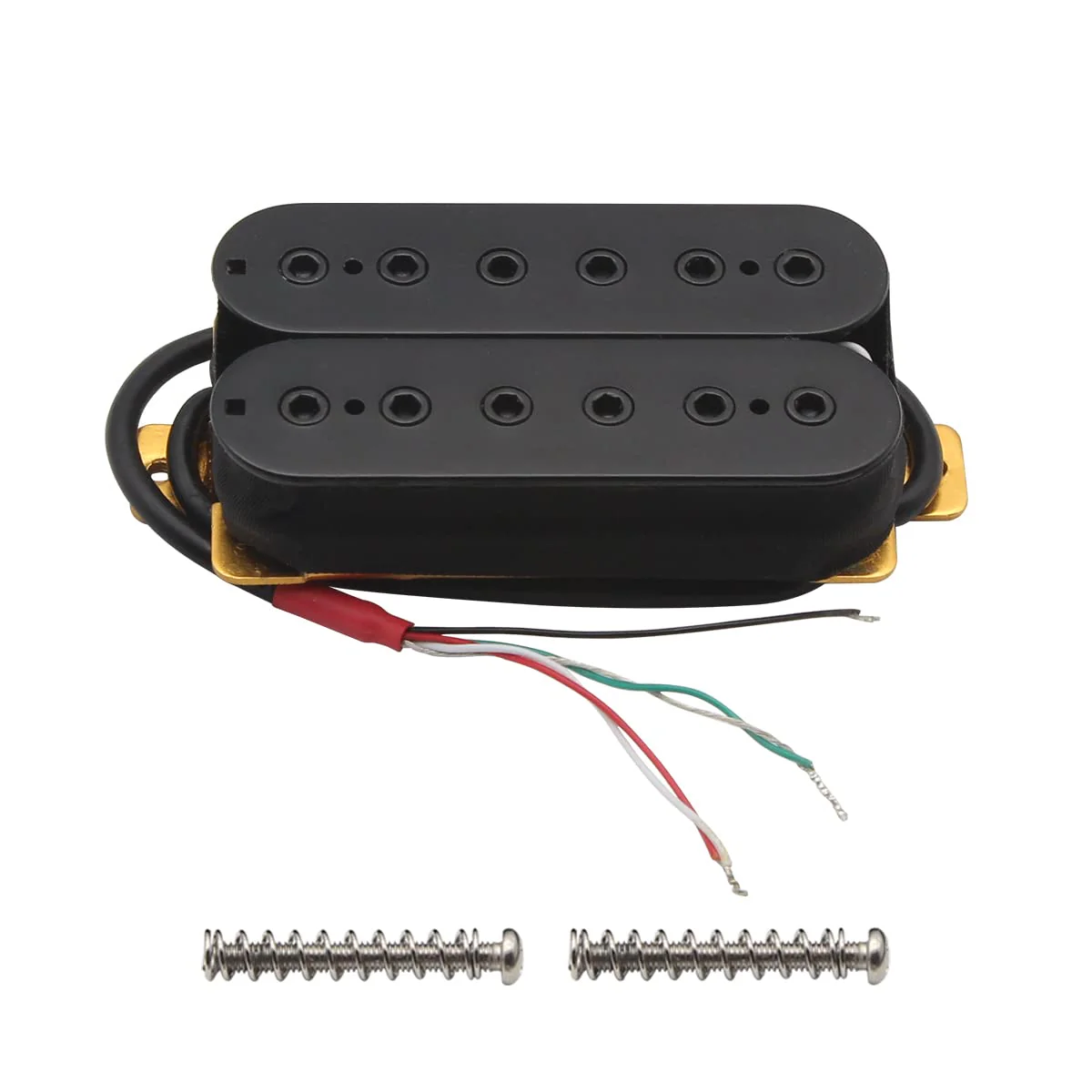FLEOR Neck+Bridge Pickup Set Double Coil Humbucker Pickups for Electric Guitar Pickup Replacement-Black Black - Image 2