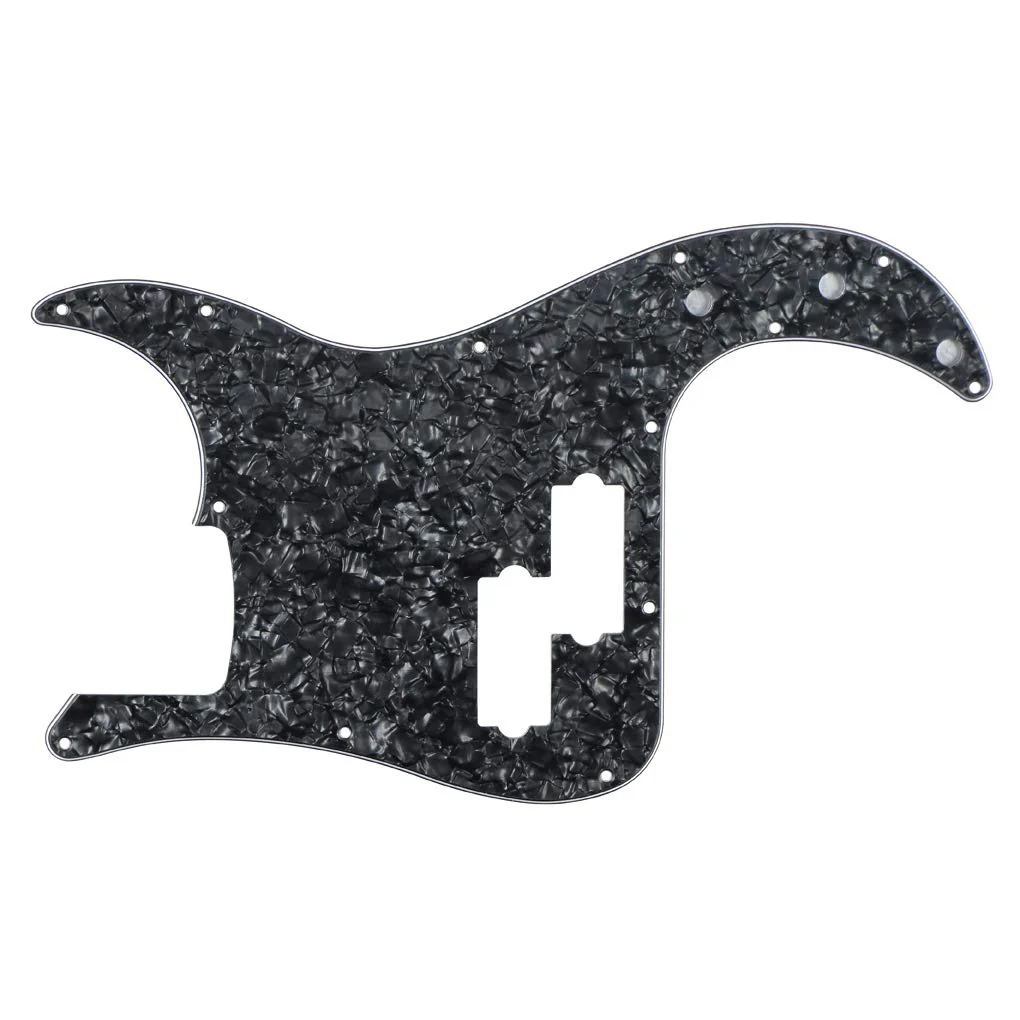 FLEOR P Bass Pickguard Guitar Scratch Plate Pick Guard for 4 String American/Mexican Standard Precision Bass Style, 4Ply Black Pearl - Image 4