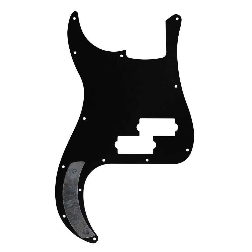 FLEOR P Bass Pickguard Guitar Scratch Plate Pick Guard for 4 String American/Mexican Standard Precision Bass Style, 4Ply Black Pearl - Image 5