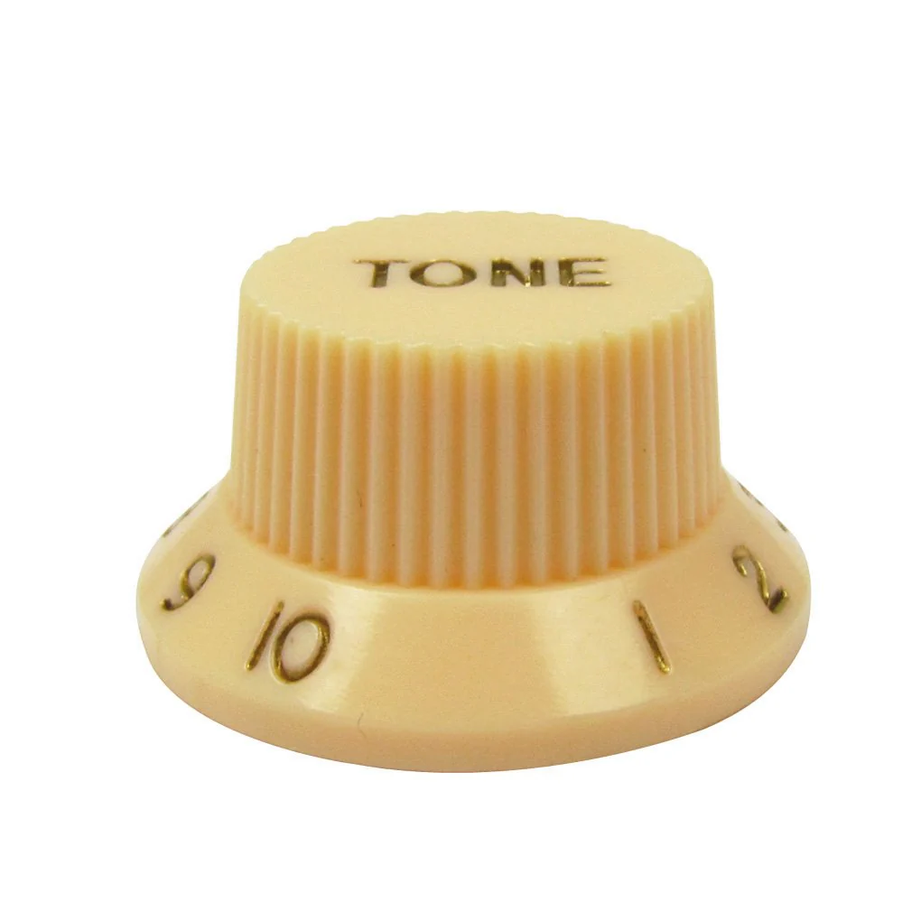 FLEOR Strat Knobs Guitar Volume Tone Control Knobs 2T1V with 5 Way Switch Tip, Yellow - Image 2