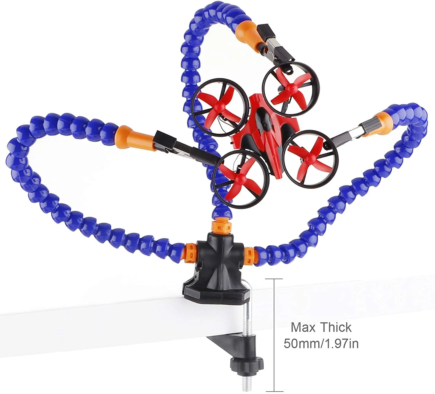 Flexible Helping Hands Soldering, Third Hand Soldering Station, Simple Design for Easy Operation (Three Flexible Arms, 5cm Adjustable Clamp Clip) - Image 2