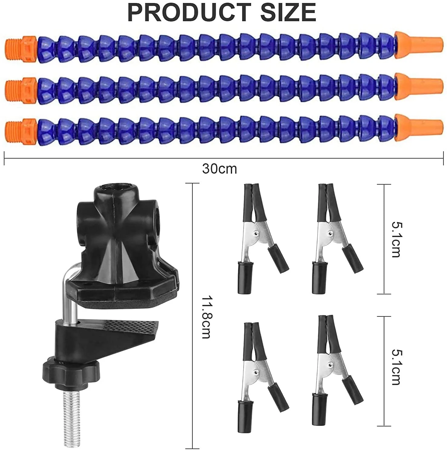 Flexible Helping Hands Soldering, Third Hand Soldering Station, Simple Design for Easy Operation (Three Flexible Arms, 5cm Adjustable Clamp Clip) - Image 3