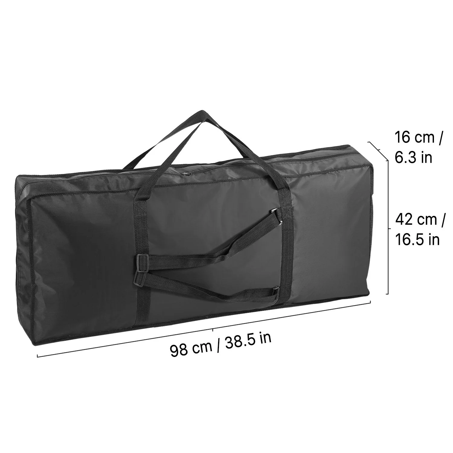 Flexzion Piano Keyboard Gig Bag (61 Key Note) Digital Electronic Keyboard Waterproof Soft w/Carrying Handle, Pockets, Adjustable Shoulder Strap, Music Storage Accessories for Concert Tour Travel - Image 2