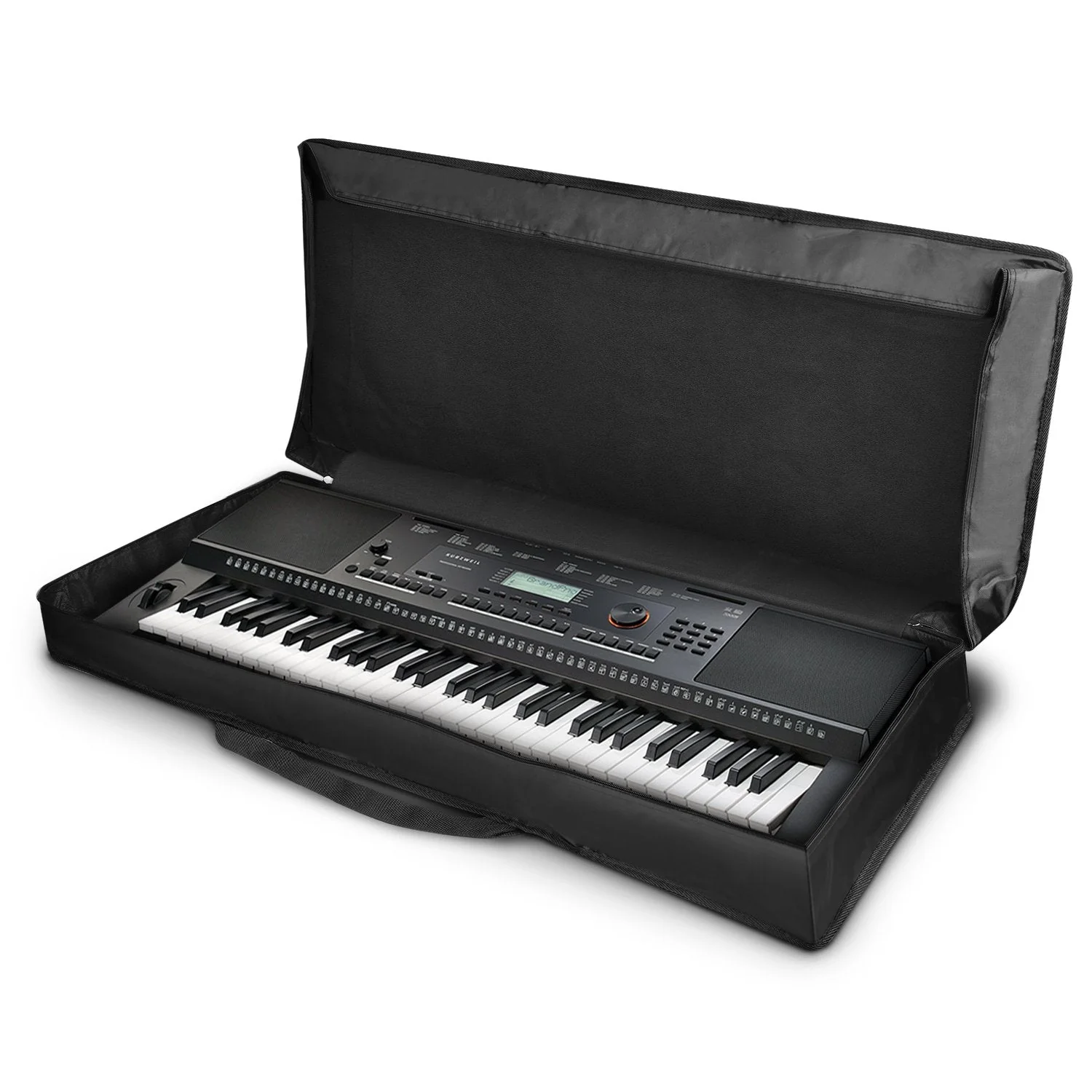 Flexzion Piano Keyboard Gig Bag (61 Key Note) Digital Electronic Keyboard Waterproof Soft w/Carrying Handle, Pockets, Adjustable Shoulder Strap, Music Storage Accessories for Concert Tour Travel - Image 3