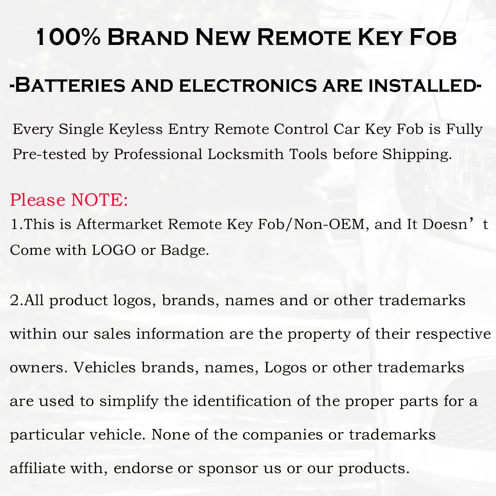 Flip Key Fob Replacement Fits for Ford Fusion 2013 2014 2015 2016 Keyless Entry Remote Control N5F-A08TAA 164-R7986 5924003 315Mhz 4 Button BTN - Image 5
