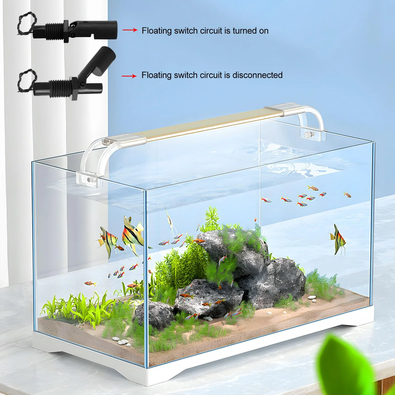 Float Switch Water Level Sensor 4 Pieces Level Switch Water for Liquid Level Float Switch for Tank Water Level Sensor Float Switch Water Level Sensor (Black) black - Image 4