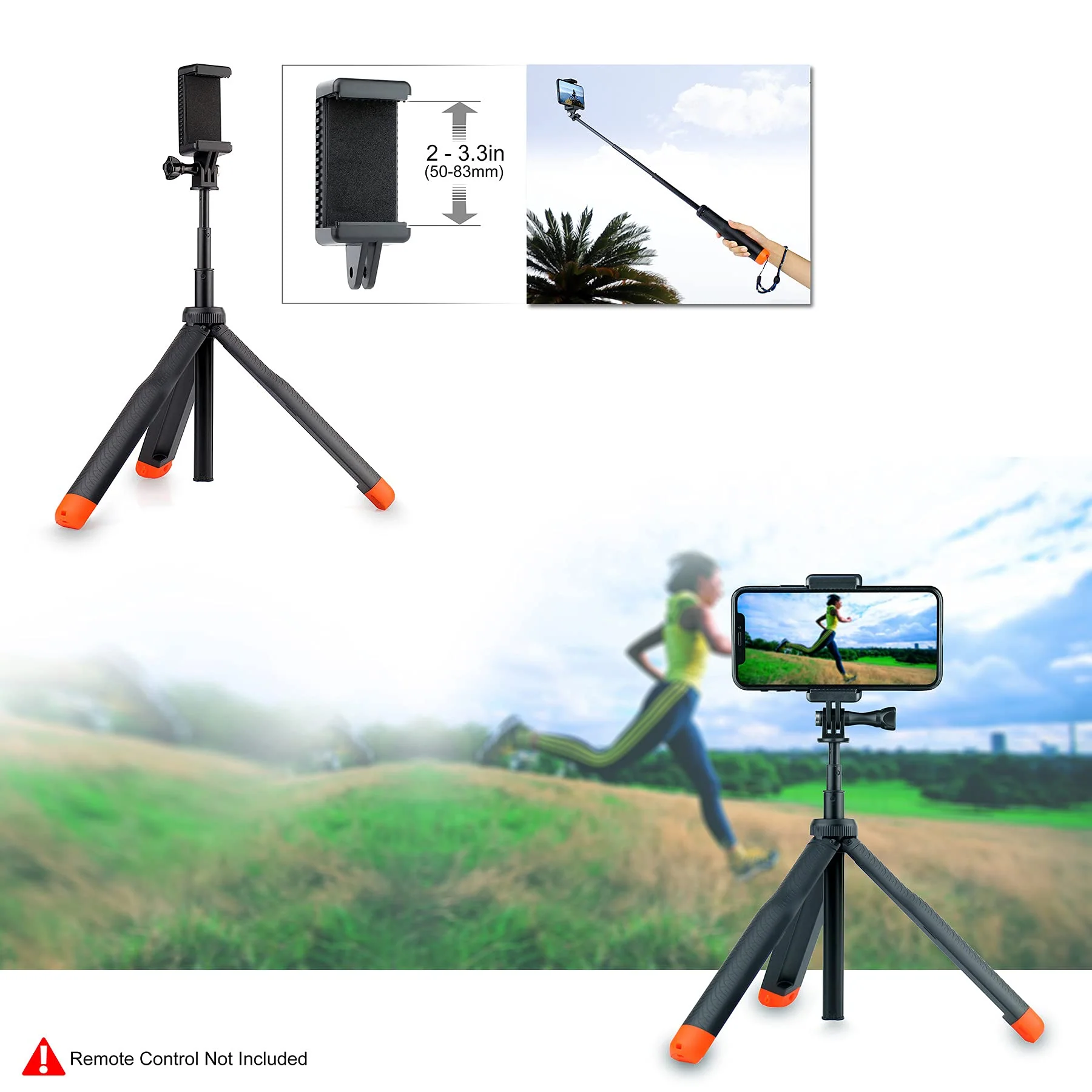 Floating Selfie Stick for GoPro Hero 13 12 11 10 9 8 7 6 5 4 3 Mini Max Fusion Session, SJCAM, AKASO Action Camera, 4 in 1 Underwater Waterproof Pole Monopod Hand Grip Tripod Stand - Image 6