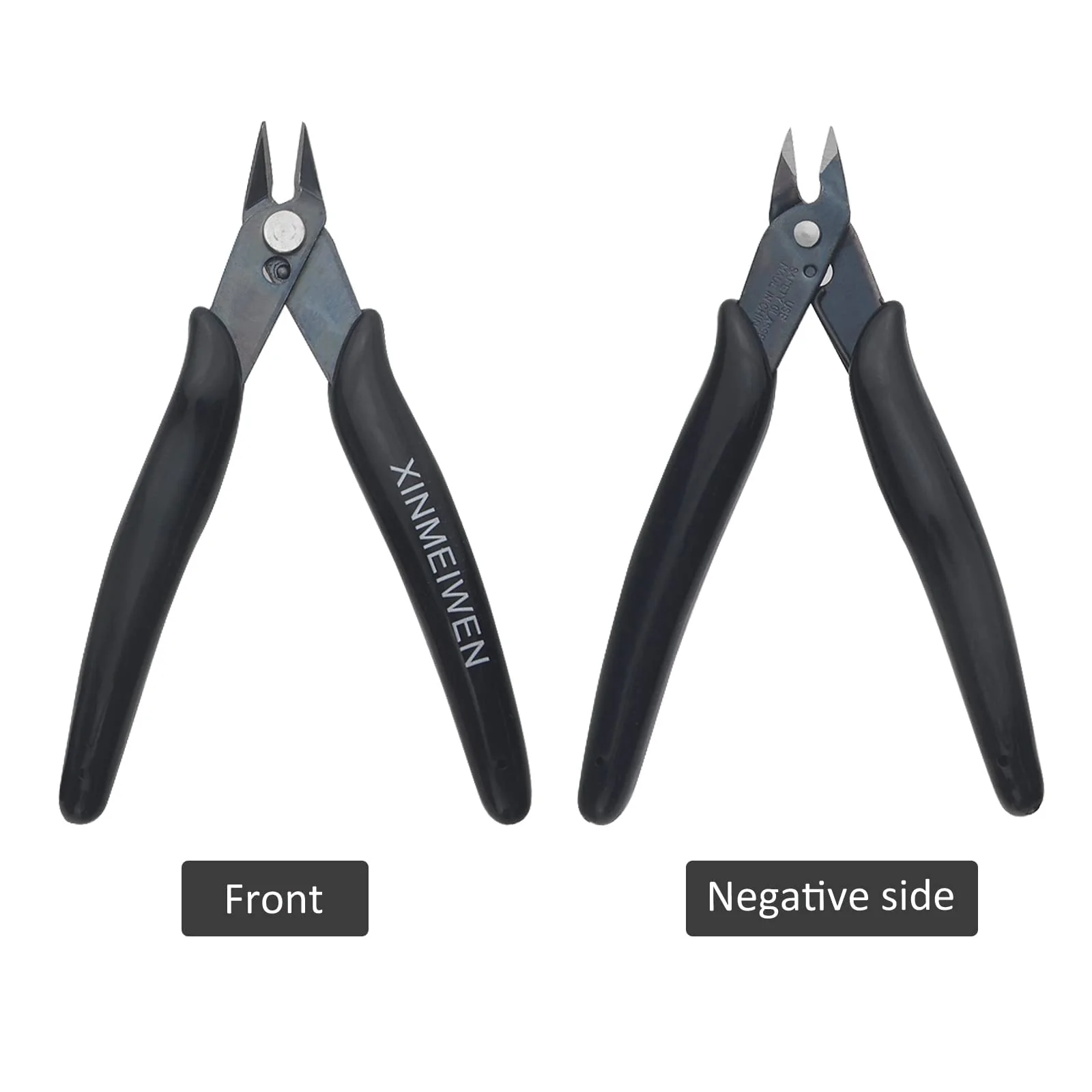 Flush Cutter Pliers 5Pcs Micro Wire Cutters with Spring Wire Cutters Precision Electronic Mini Cutting Pliers for Ultra-fine Cutting Needs Electronics Crafts Black 5Pack - Image 6