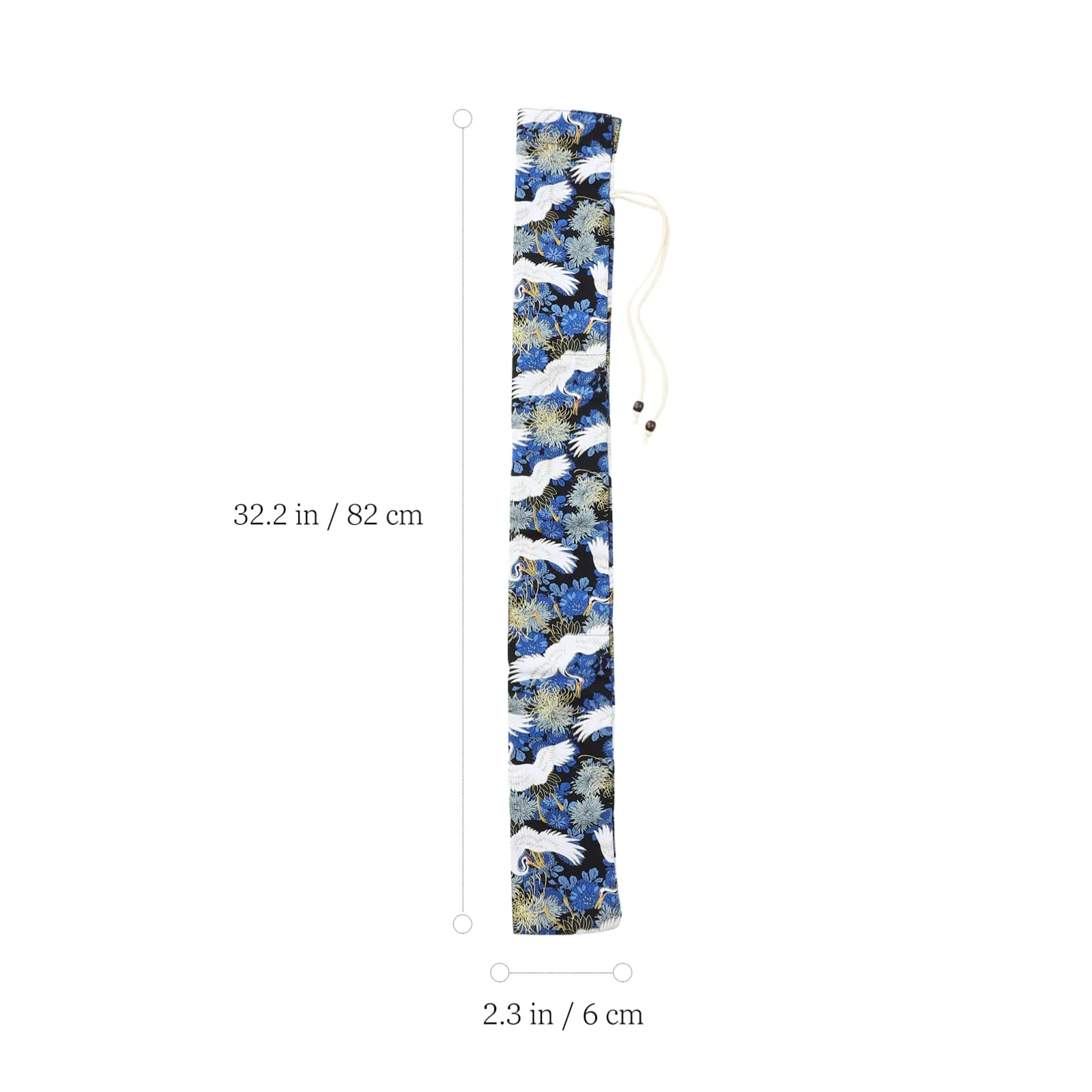 Flute Accessory Flute Case Cloth Flute Bag Flute Storage Pouch Folk Style Flute Bag Flute Woven Bag Musical Instruments Storage Container (Blue) Bag Flute - Image 2