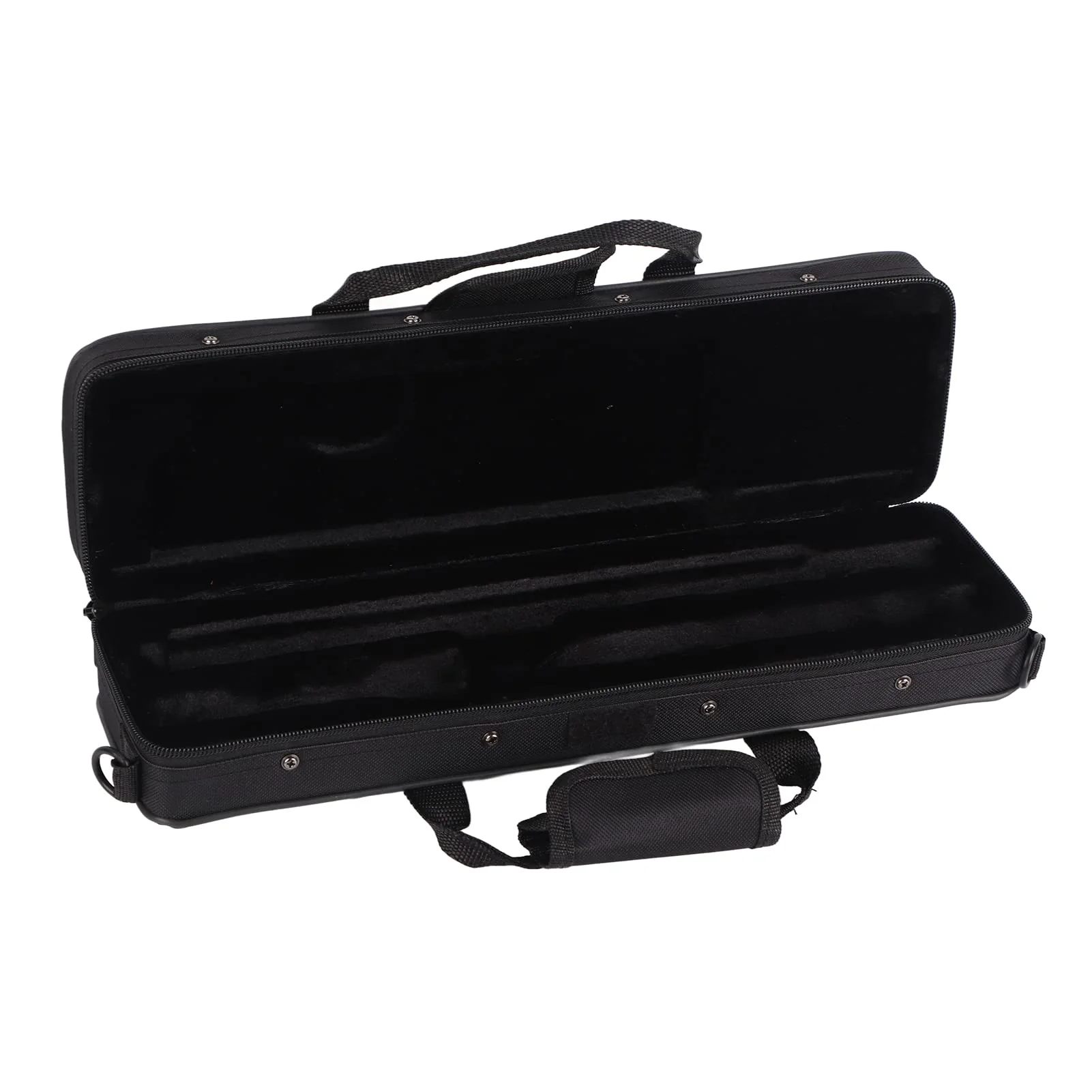 Flute Case, Black Oxford Cloth 16 Holes Flute Cover, Double Zipper Design Universal Cloth Box Waterproof Flute Storage Bag, 39.5 X 12 X 7cm - Image 6