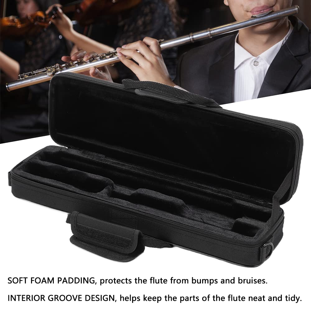 Flute Case, Waterproof Flute Case with Adjustable Shoulder Strap, Lightweight Oxford Cloth Flute Case Carrying Bag for 16 Holes Flute C Foot - Image 4