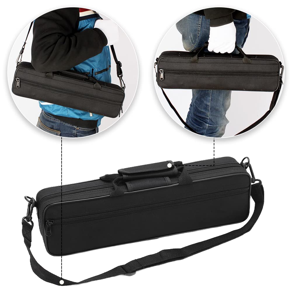 Flute Case, Waterproof Flute Case with Adjustable Shoulder Strap, Lightweight Oxford Cloth Flute Case Carrying Bag for 16 Holes Flute C Foot - Image 6