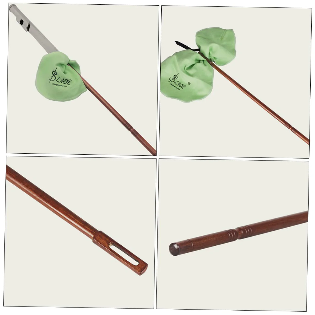 Flute Cleaner Flute Cleaning Wooden Rod Wind Instrument Cleaner Flute Clean Tool wind instruments flute sticks cleaning kit Flute Cleaning Stick Tool cleaning cloth care - Image 2