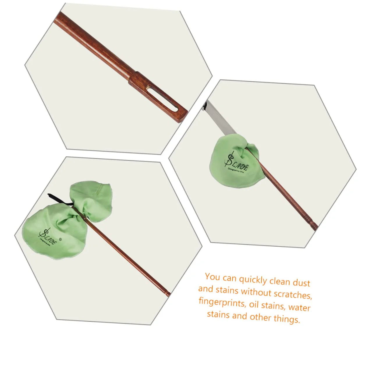 Flute Cleaner Flute Cleaning Wooden Rod Wind Instrument Cleaner Flute Clean Tool wind instruments flute sticks cleaning kit Flute Cleaning Stick Tool cleaning cloth care - Image 6