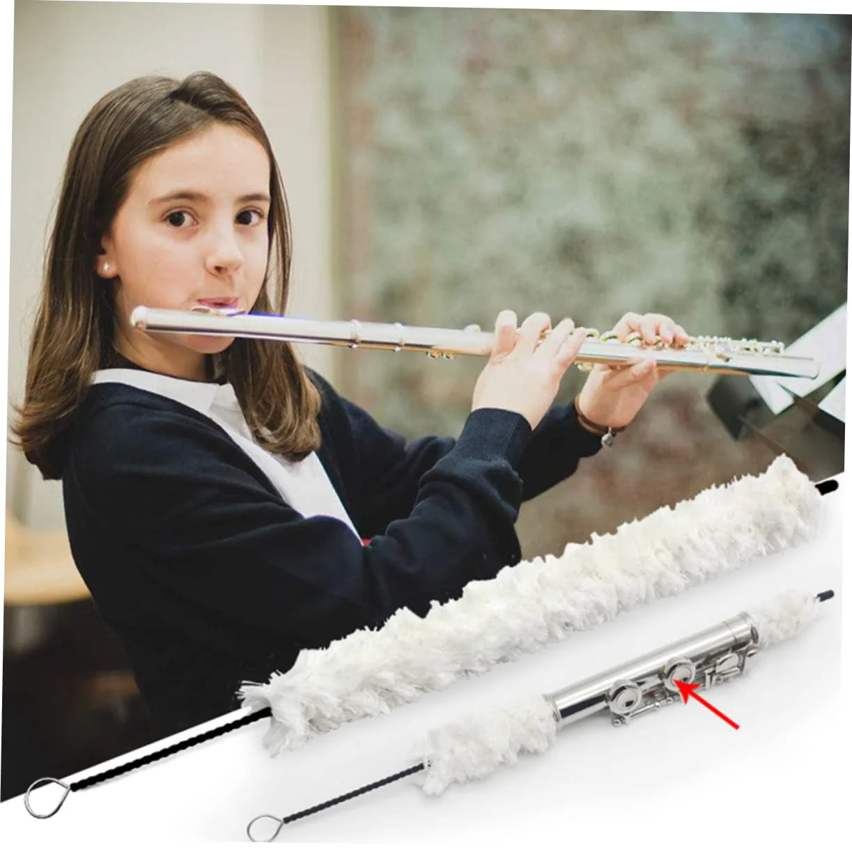 flute cleaning brush straw cleaner cleaning brush for straws flute cleaning brush flute cleaner kit flute cleaner flute cleaning tools white care cotton - Image 6