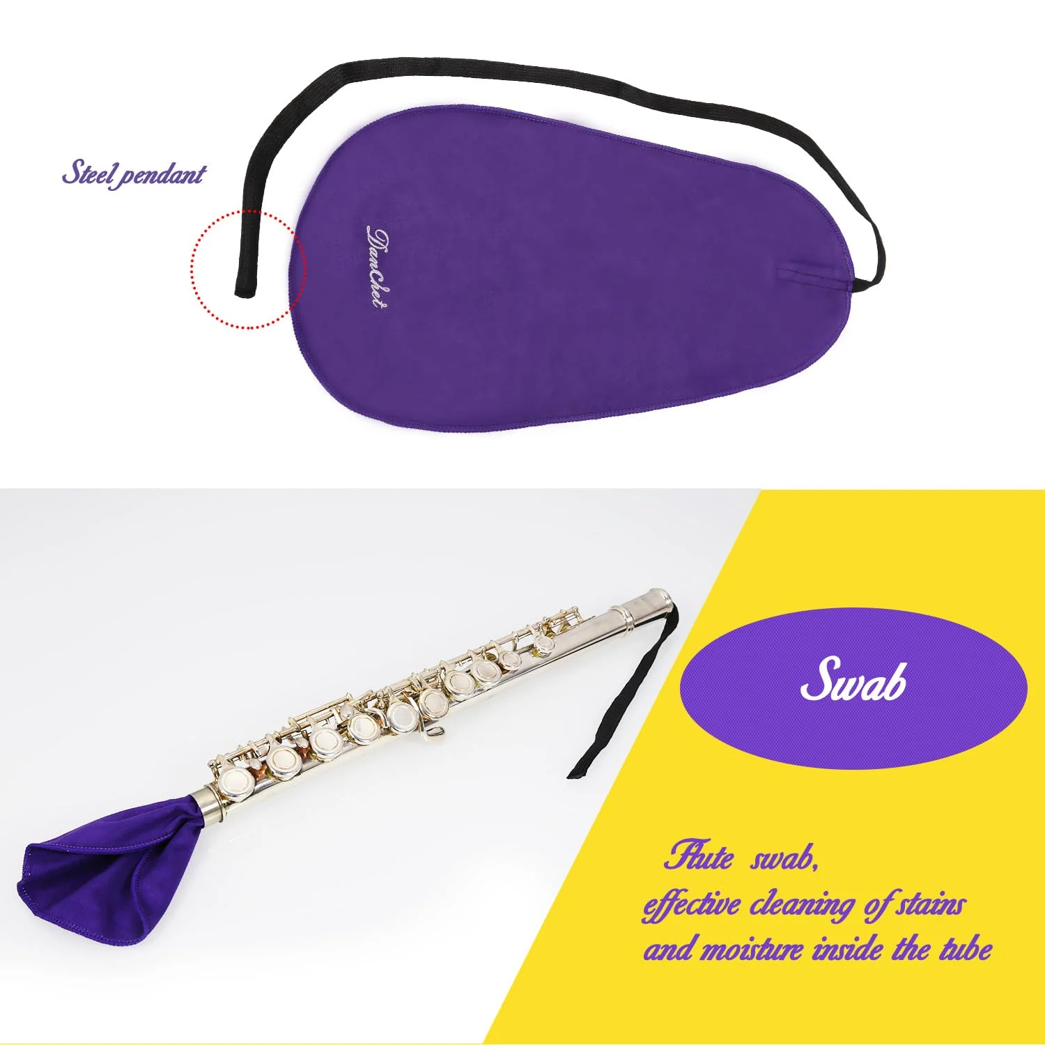 Flute Cleaning Care Cleaning Kit: Key Oil + Cork Grease + Swab + Cleaning Cloth + Cleaning Brush + Cleaning Rod - Maintenance Kit - Image 3
